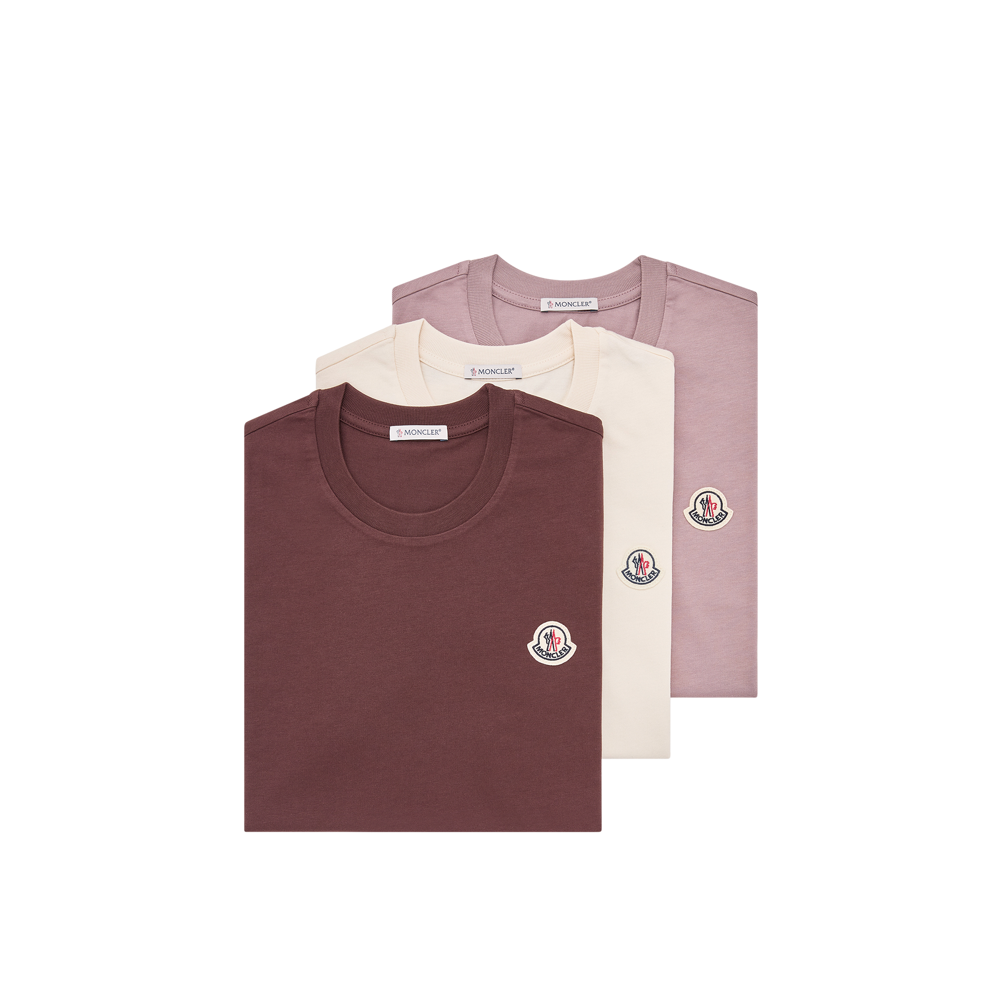 Moncler   Logo Patch Cotton T-Shirt (Pack Of Three) for Women, Size: S