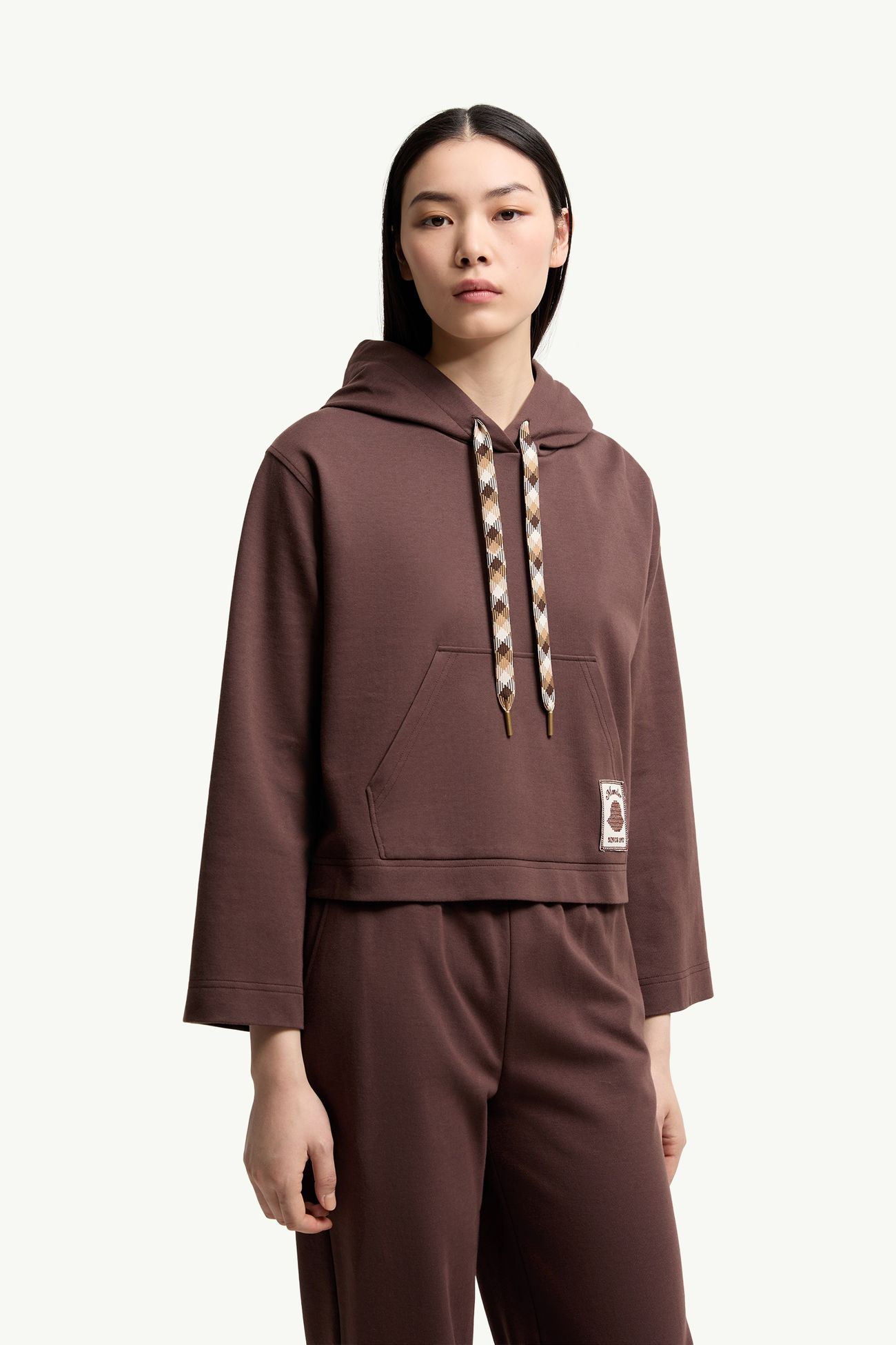 棉質混紡連帽衛衣 女士 啡色 Moncler 3