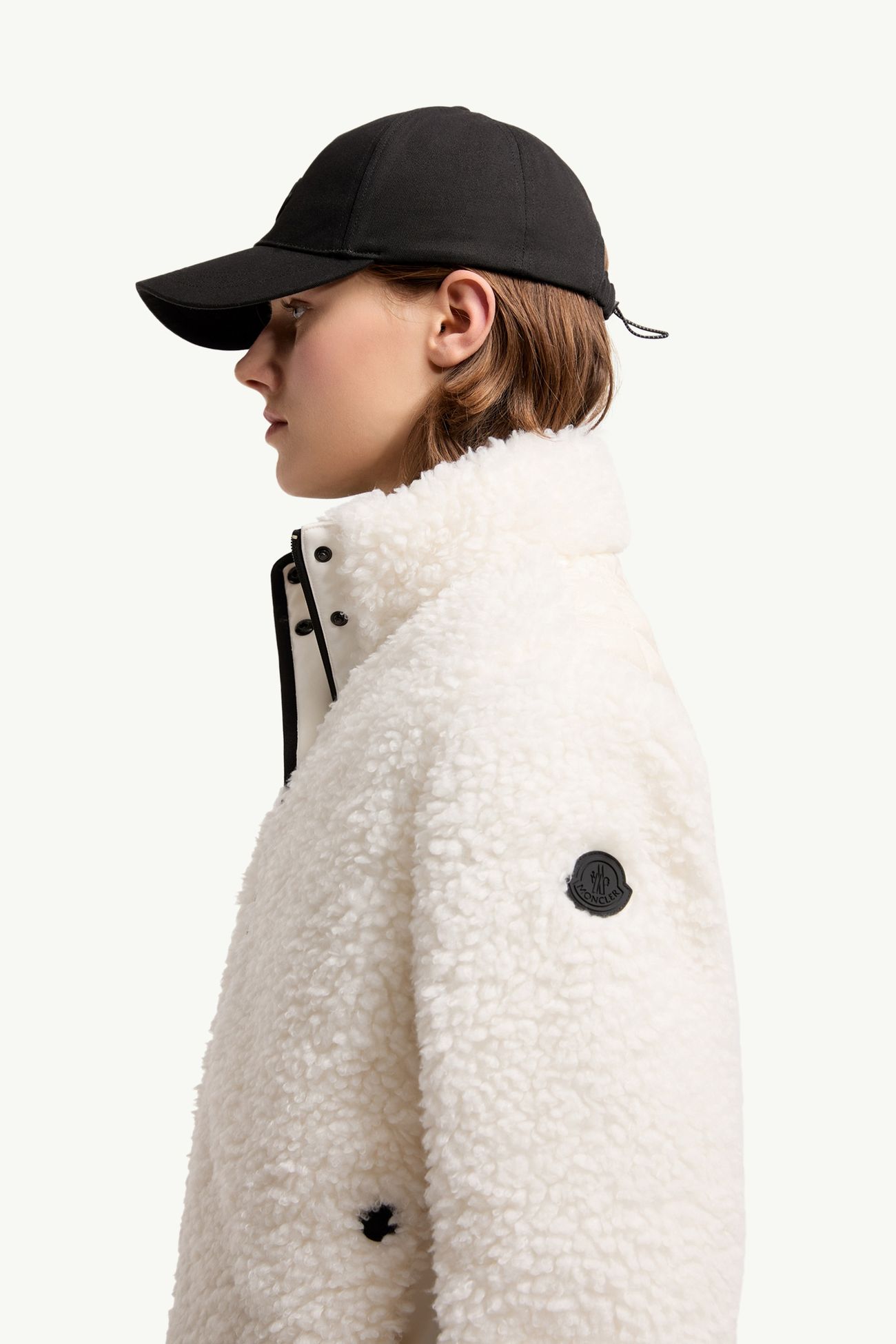 菱形絎縫夾層開襟毛衣 女士 白色 Moncler 1