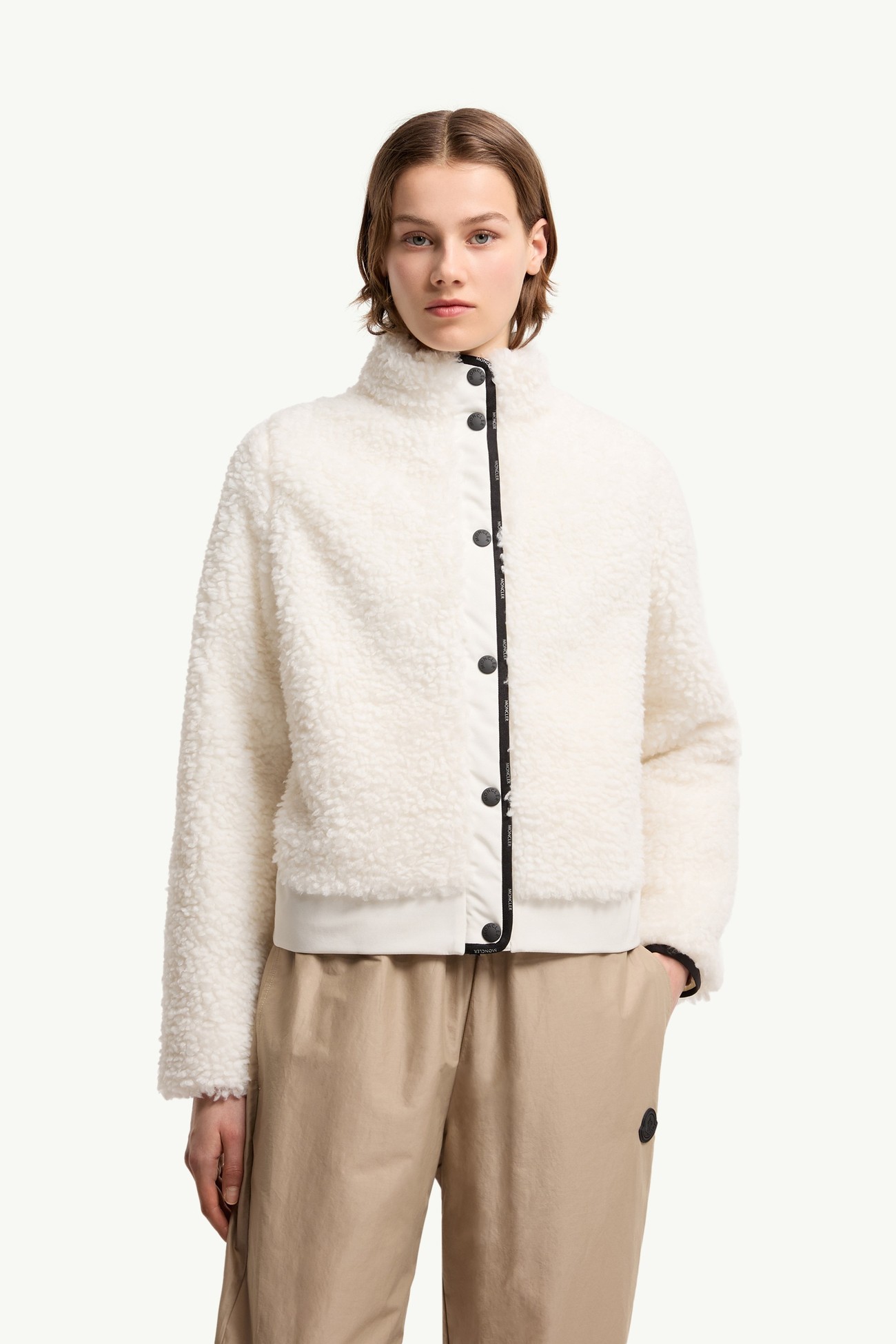 Cardigan imbottito con trapuntatura a diamante Donna Bianco Moncler 3
