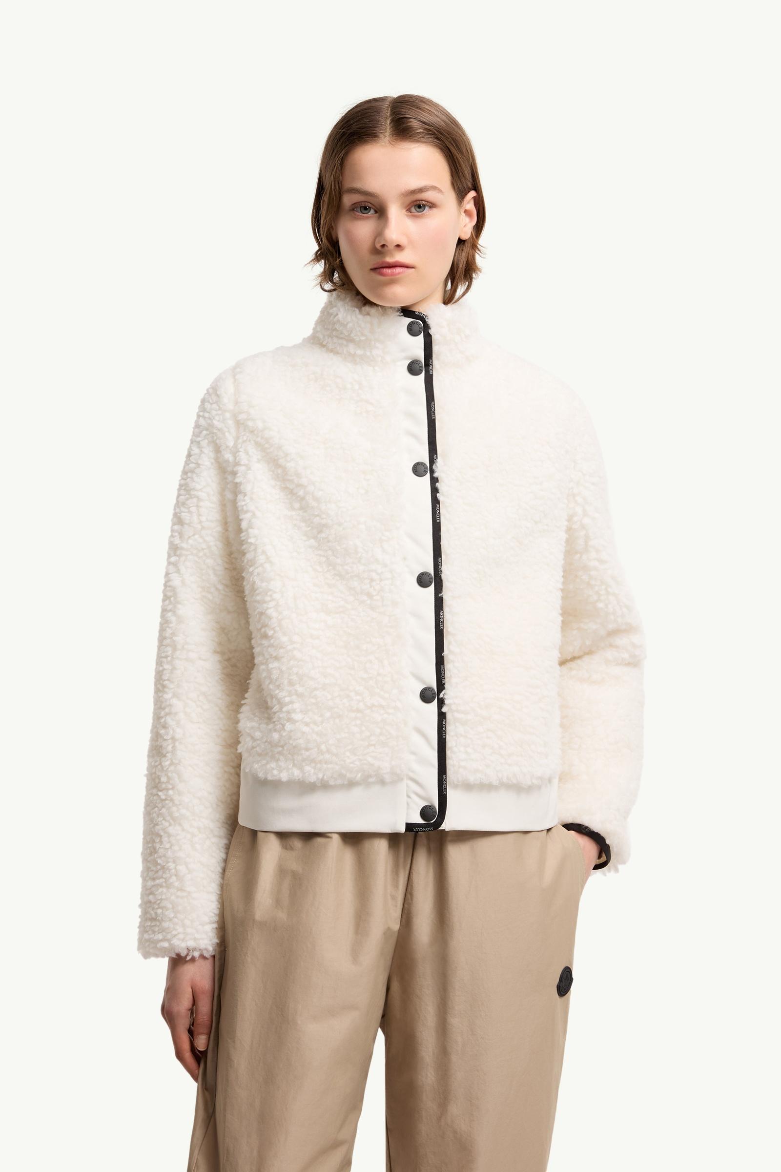 White Diamond-Quilted Padded Cardigan - Sweatshirts for Women