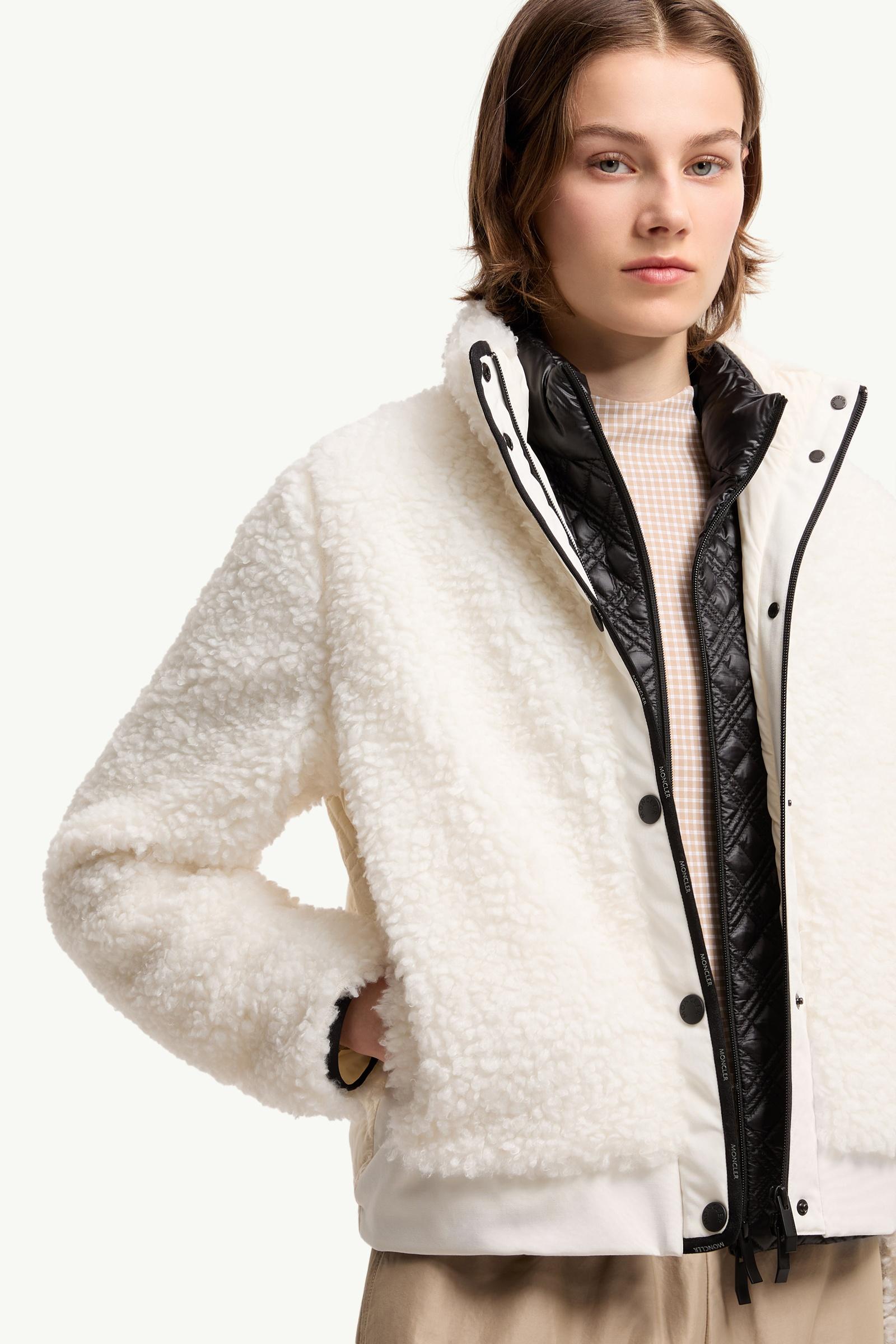 美品✨MONCLER モンクレール　ハイブリッド　肉厚　ホワイト　カーディガンL White Diamond-Quilted Padded Cardigan - Sweatshirts for Women