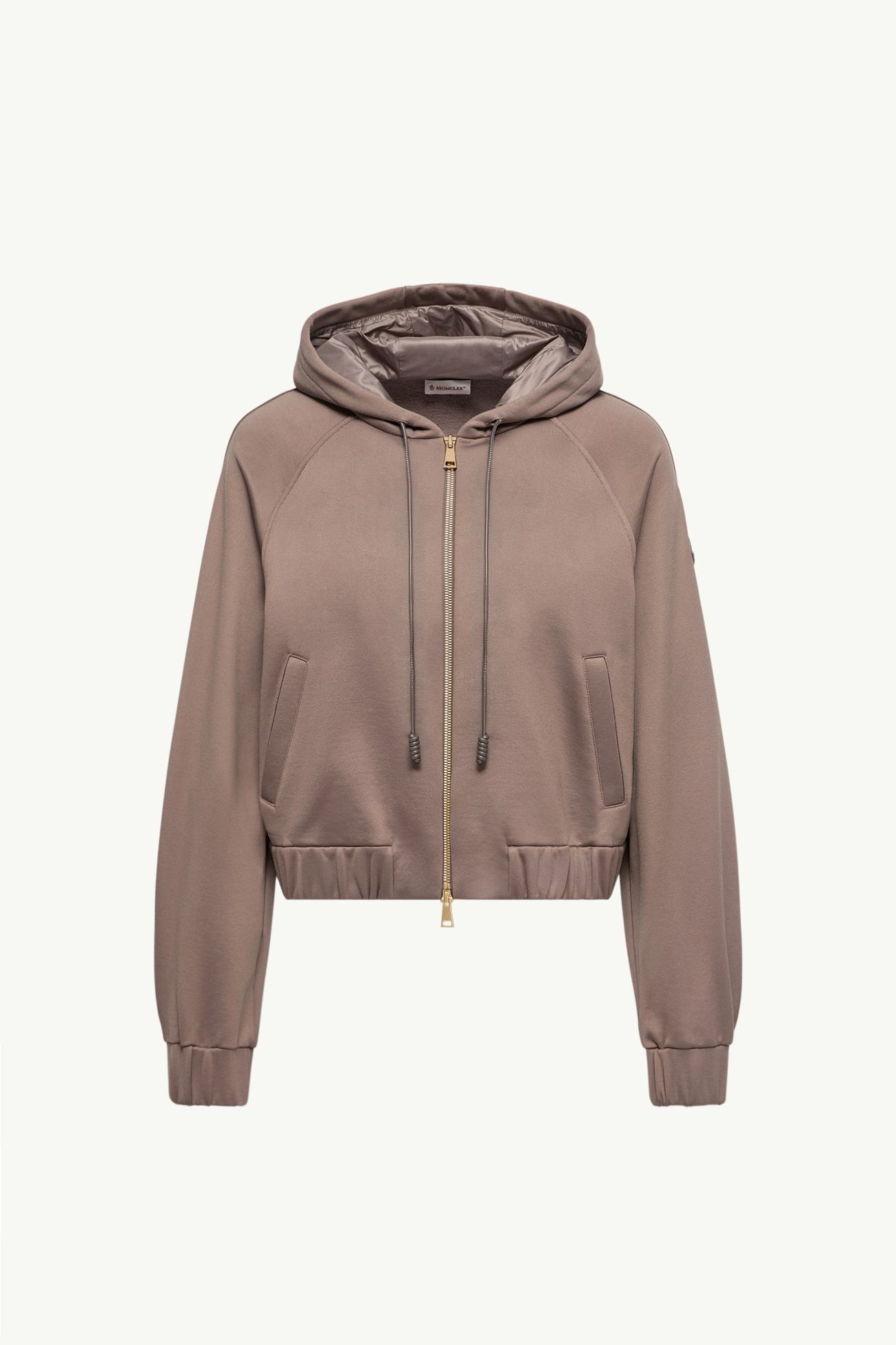 Cardigan zippé en molleton technique Femmes Taupe Moncler 2