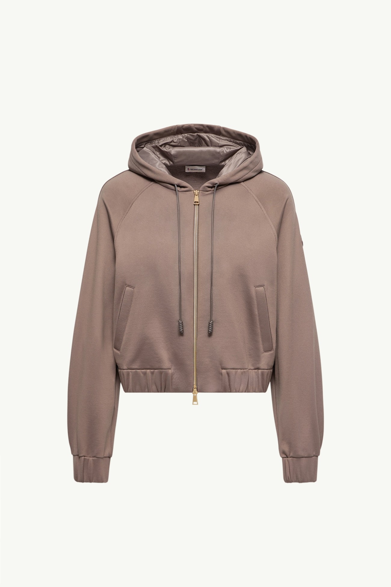 技術抓毛拉鏈開襟毛衣 女士 灰啡色 Moncler 2