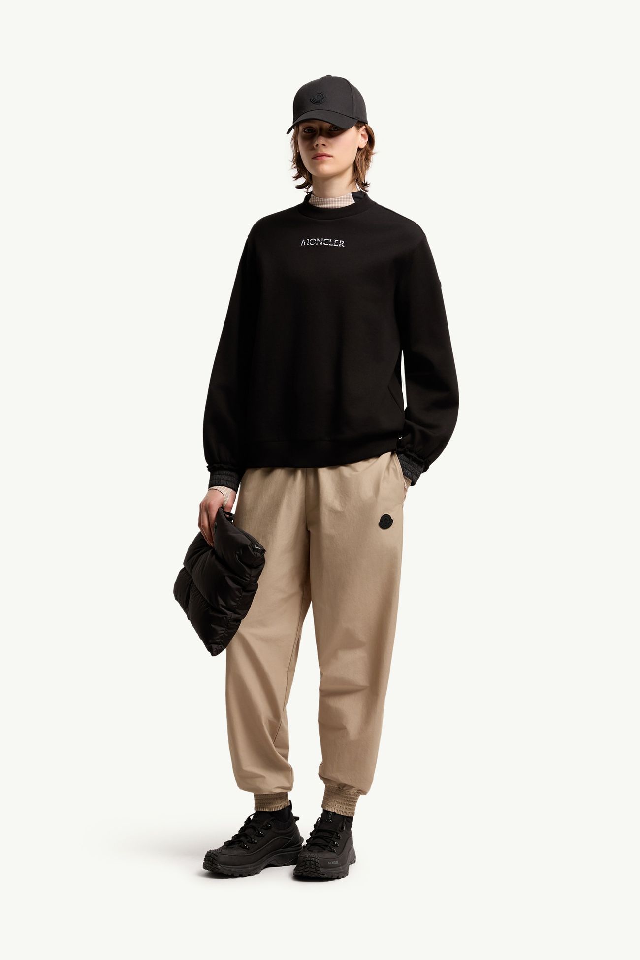 女士棉质标识卫衣 女士 黑色 Moncler 0