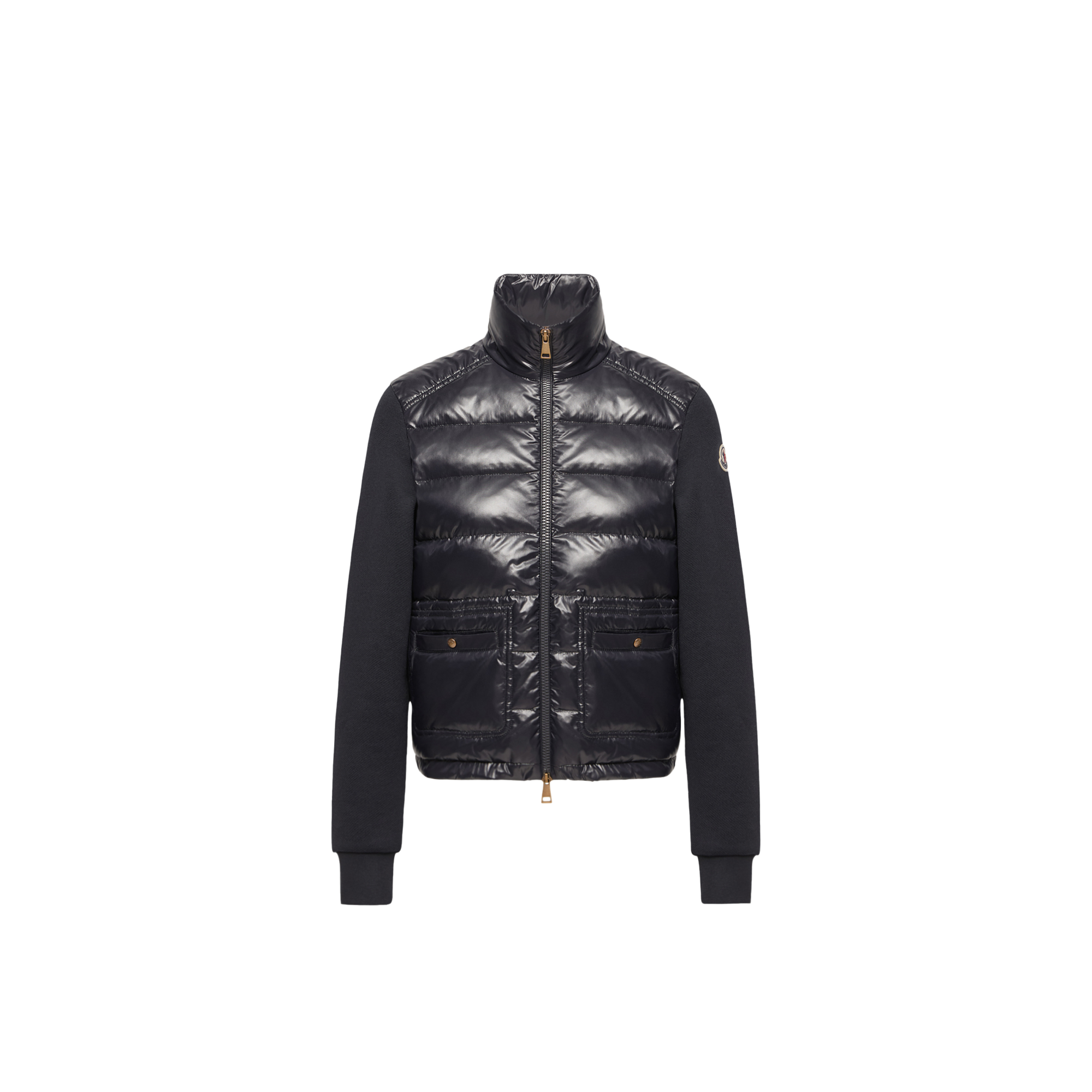 Moncler Donna Blu - Felpa Trapuntata - Sweatshirts & Hoodies - Xs - Immagine 2