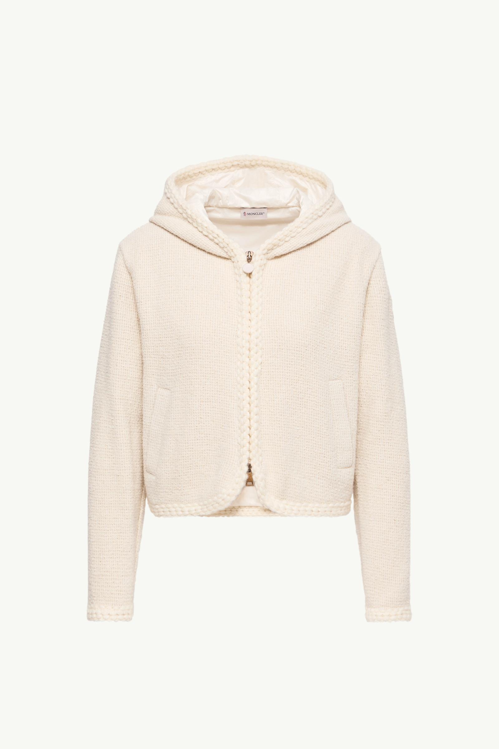 와플 니트 집업 후디 여성 화이트 아이보리 Moncler, 1 of 0