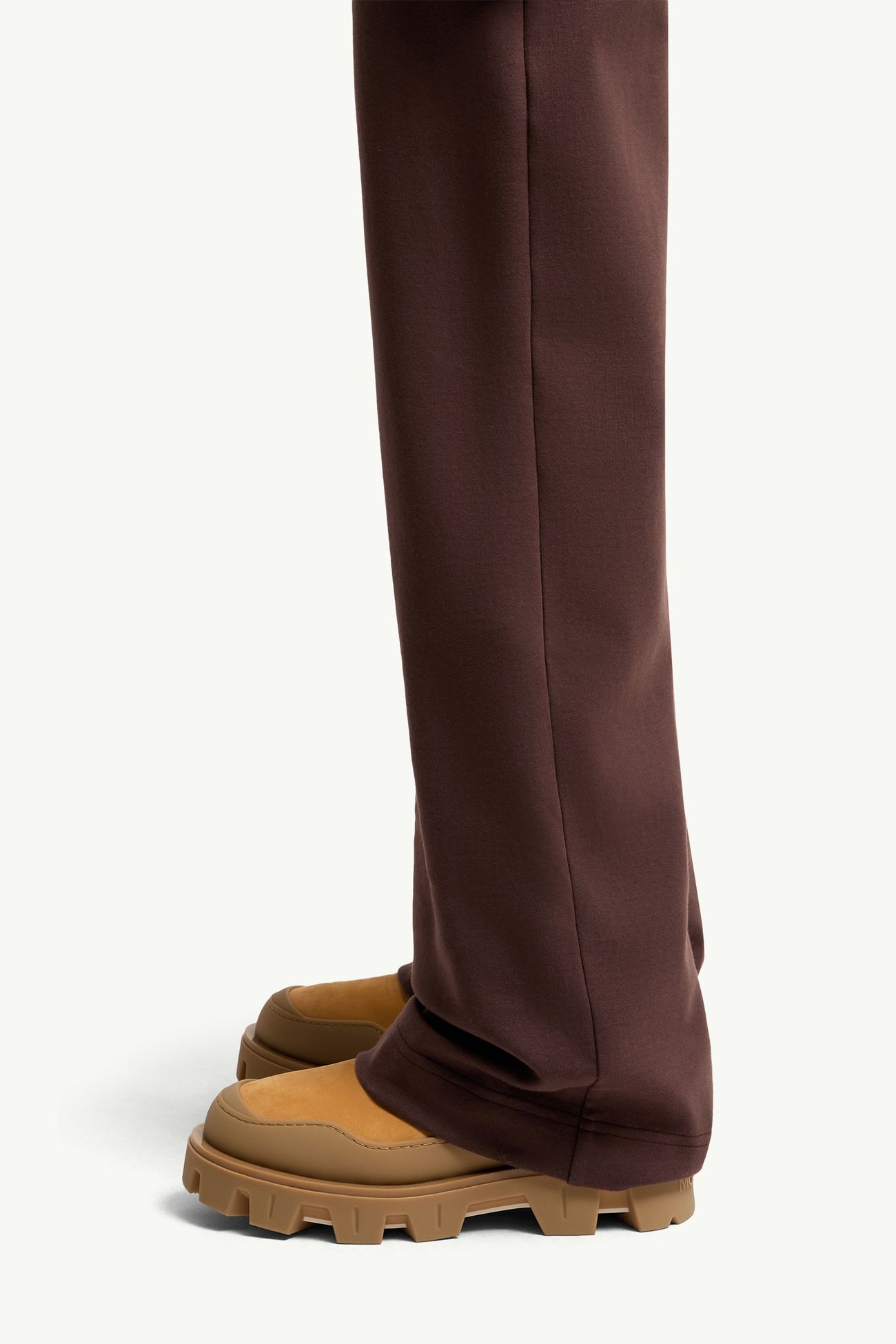 Logo Cotton Blend Sweatpants Women Brown Moncler 1