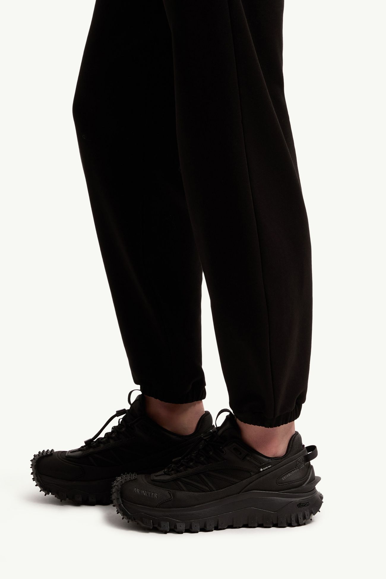 Pantalon de survêtement en coton à logo Femmes Noir Moncler 1