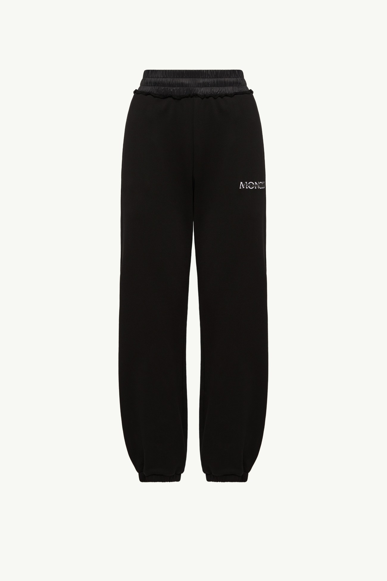 Logo Cotton Track Pants Women Black Moncler 2