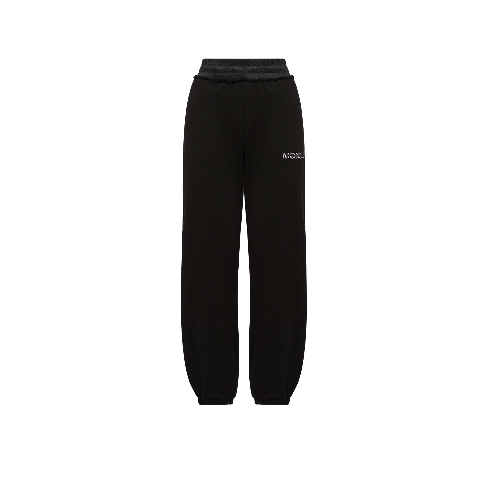 Moncler   Logo Cotton Track Pants for Women in Black, Size: Xs