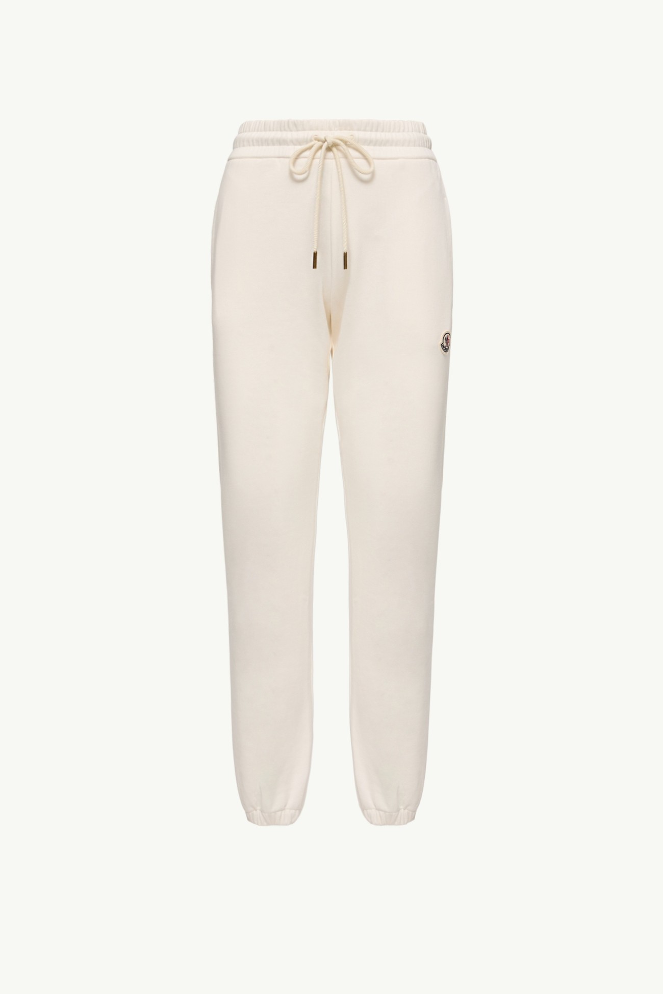 Logo Cotton Blend Fleece Sweatpants Women White Moncler 2