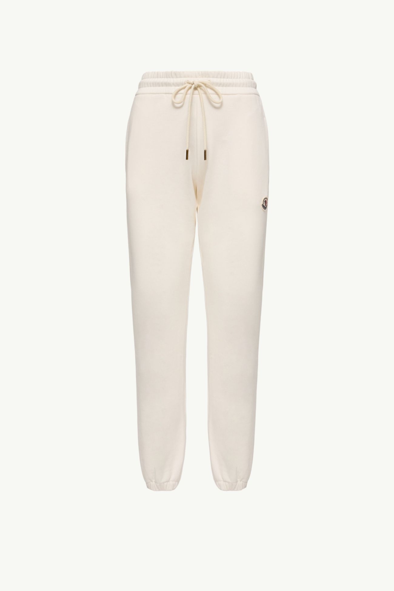 Logo Cotton Blend Fleece Track Pants Women White Moncler 2