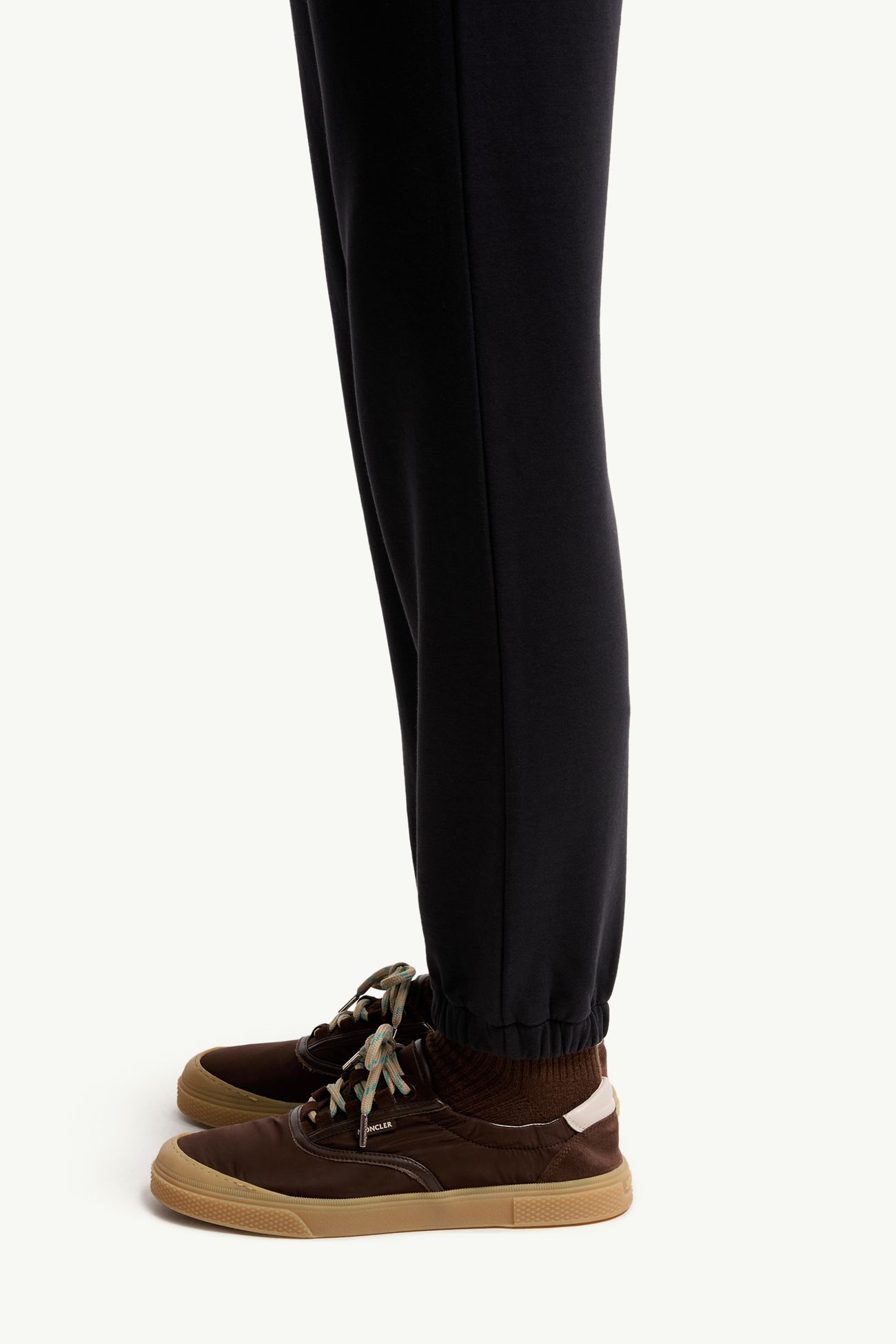 Jogginghose aus Baumwollmischfleece mit Logo Damen Dunkelblau Moncler 1