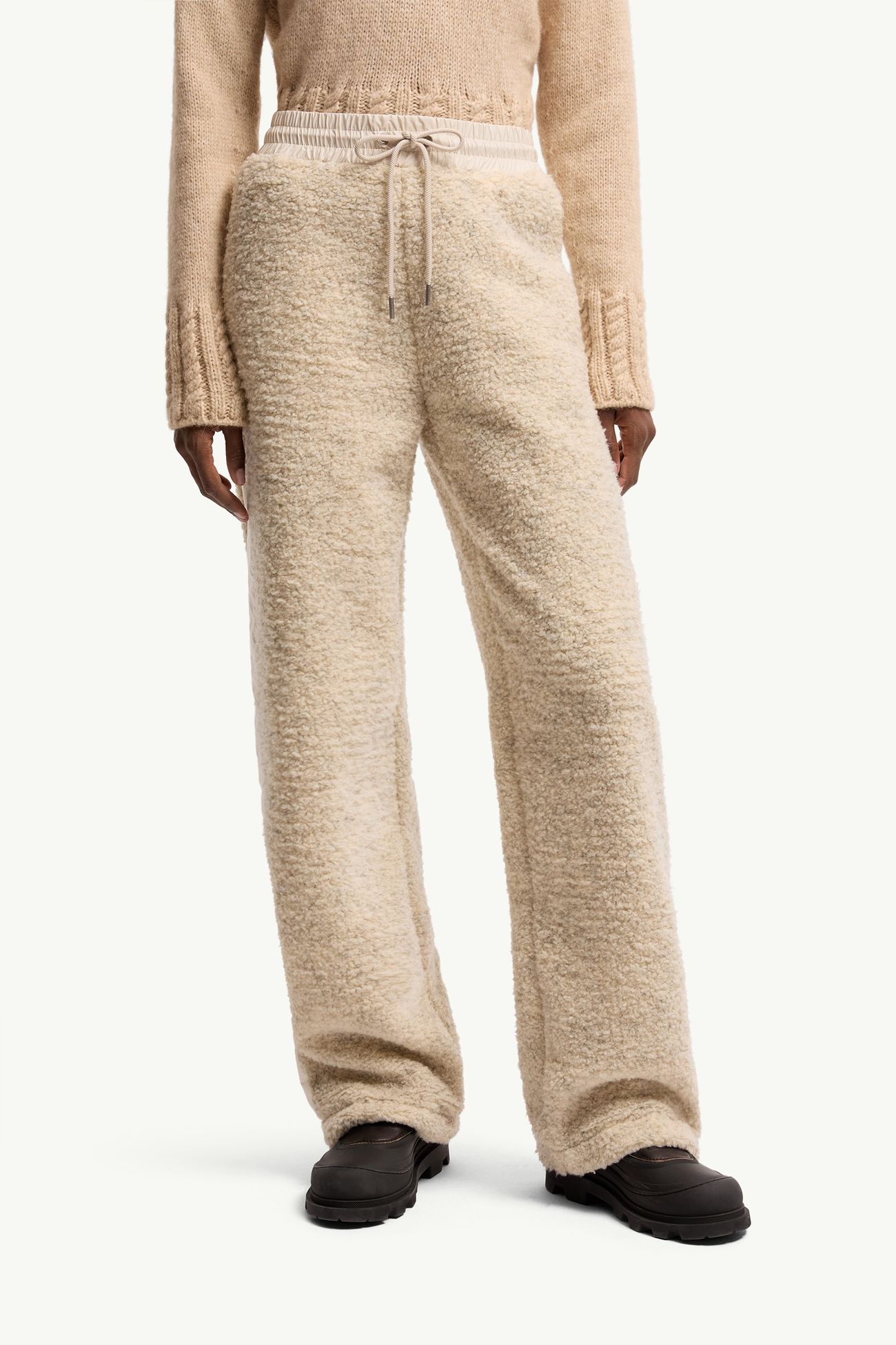 Teddy Track Pants Women White Ivory Moncler 3