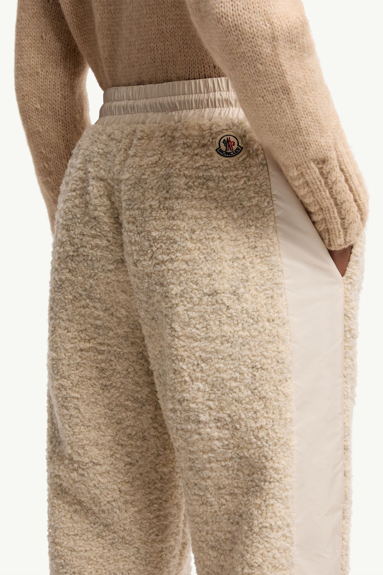 Teddy Track Pants Women White Ivory Moncler 5