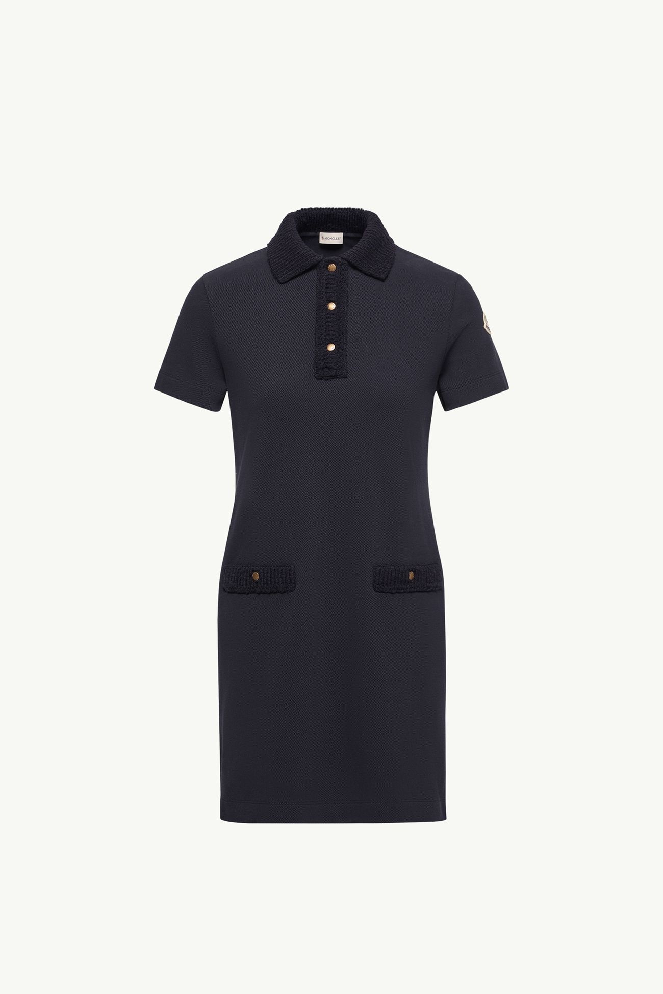 女士棉质迷你Polo领连衣裙 女士 深蓝色 Moncler 2