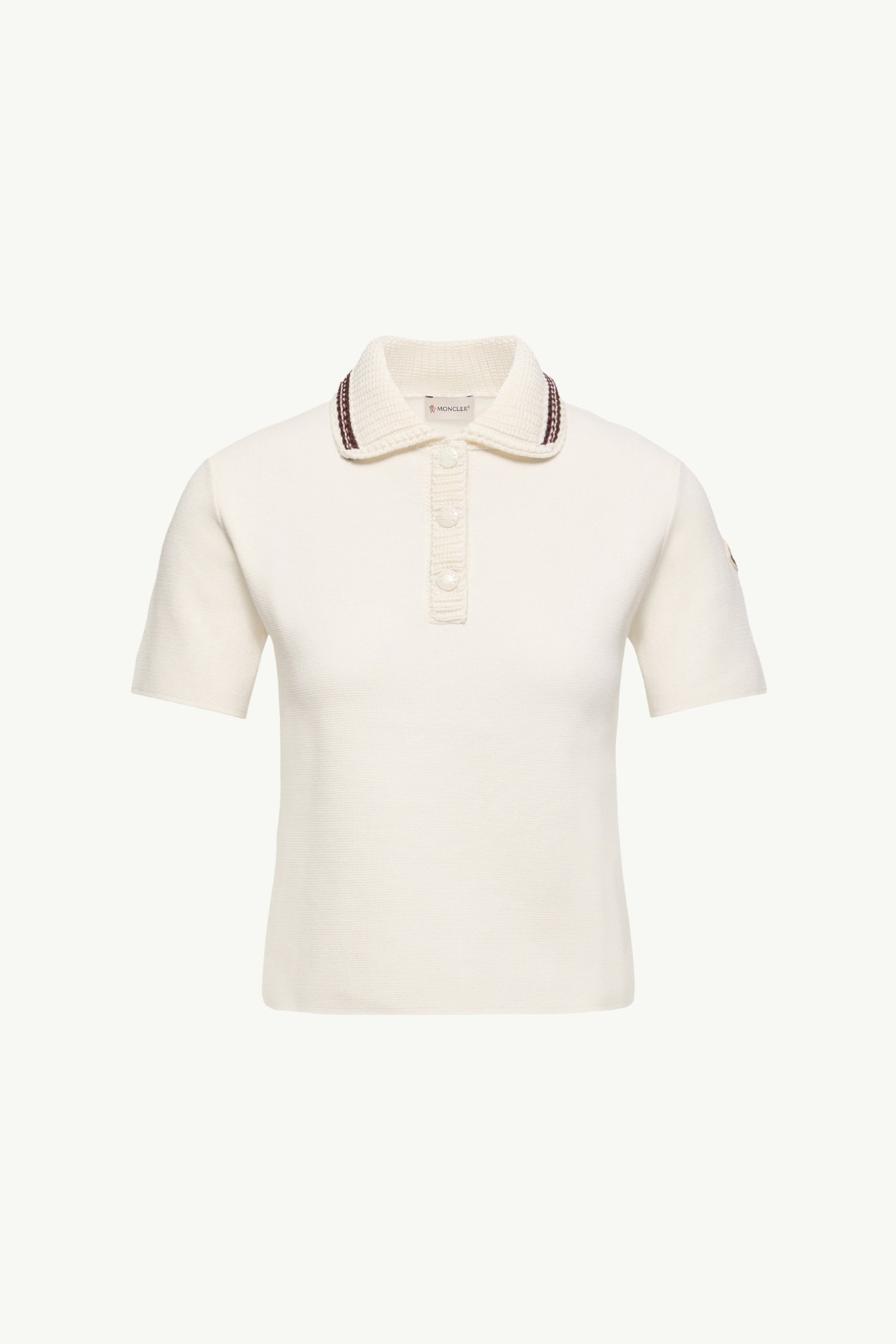 Polo in maglia di cotone Donna Bianco Moncler 2