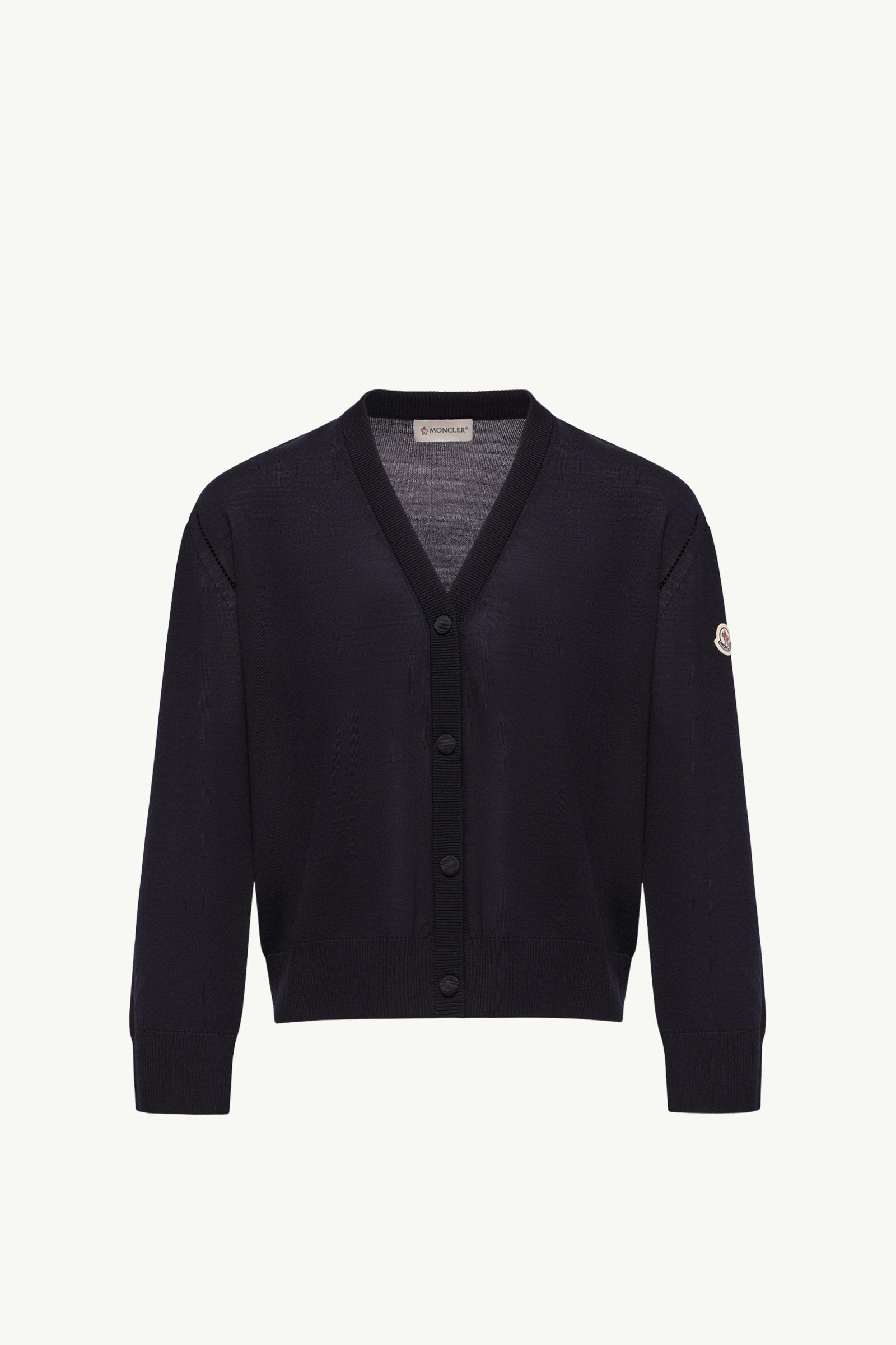 Strickjacke aus Wolle Damen Navyblau Moncler, 1 of 0