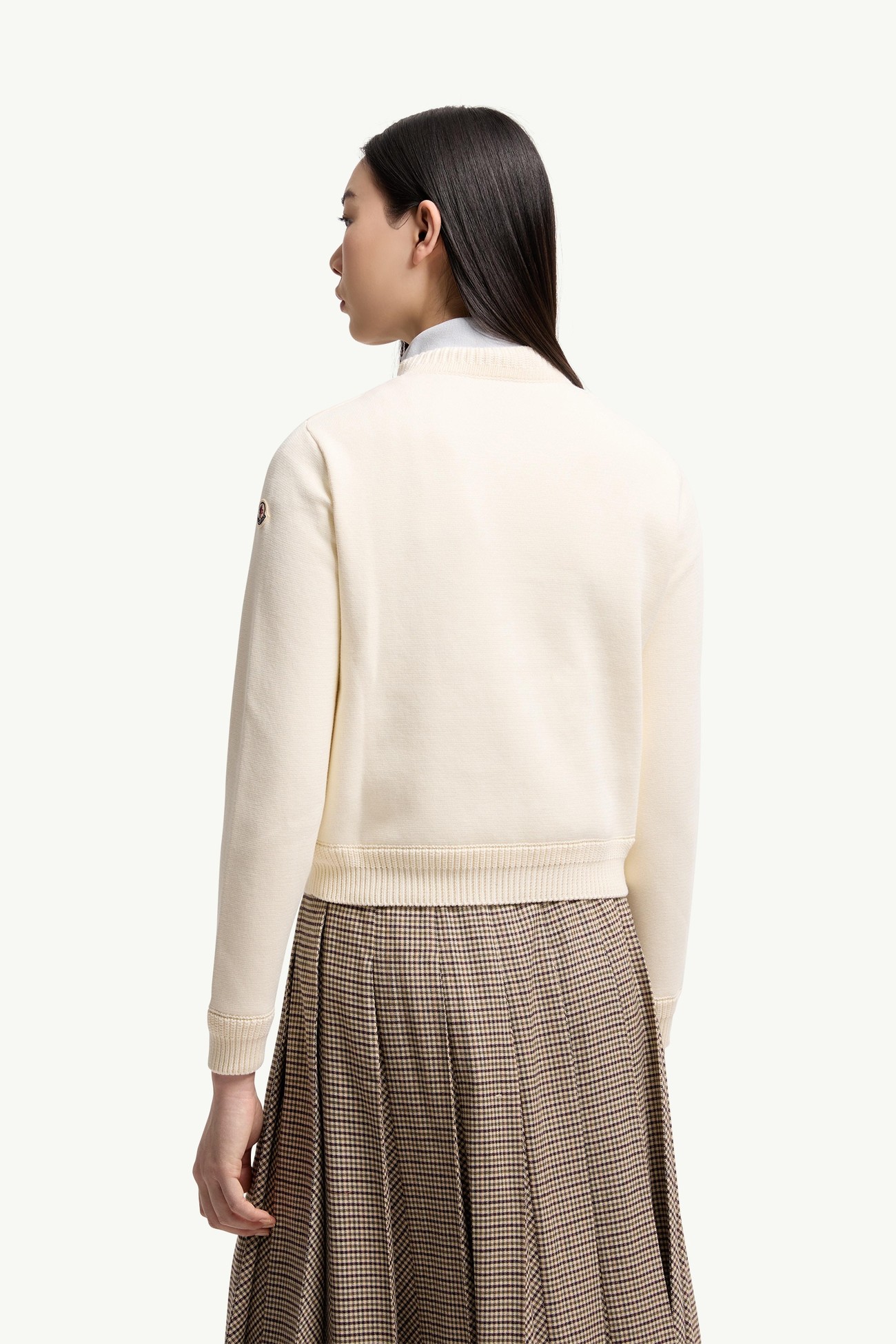 Cardigan imbottito in cotone Donna Bianco Moncler 4