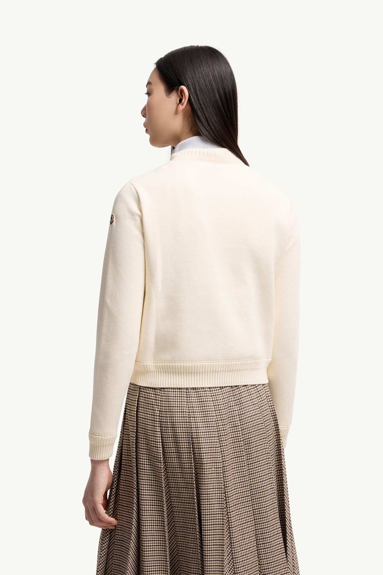 Cotton Padded Cardigan Women White Moncler 4