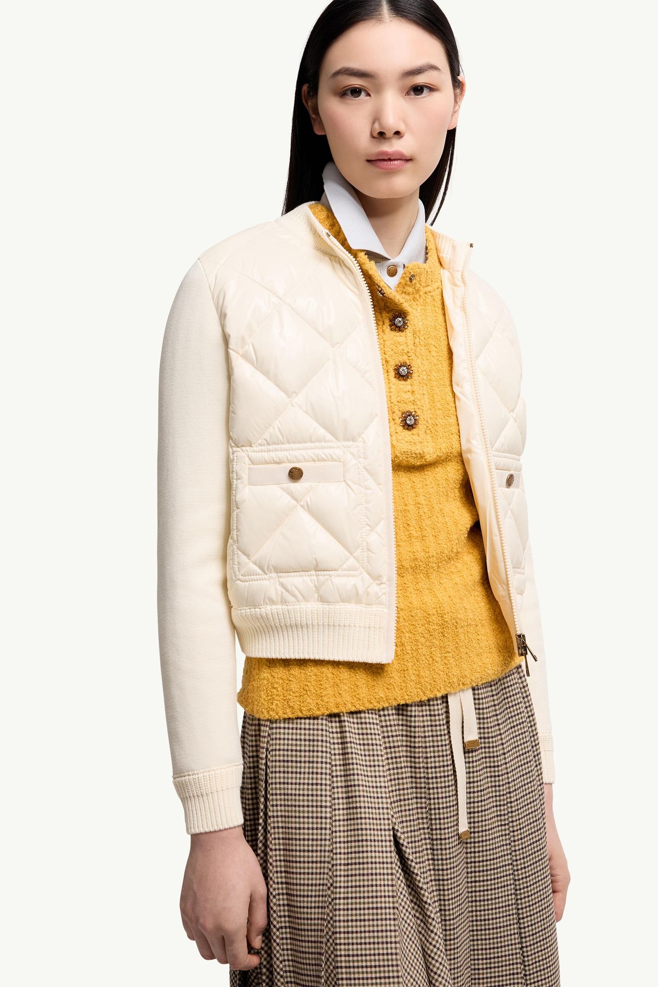 女士棉质加衬开衫 女士 白色 Moncler 5