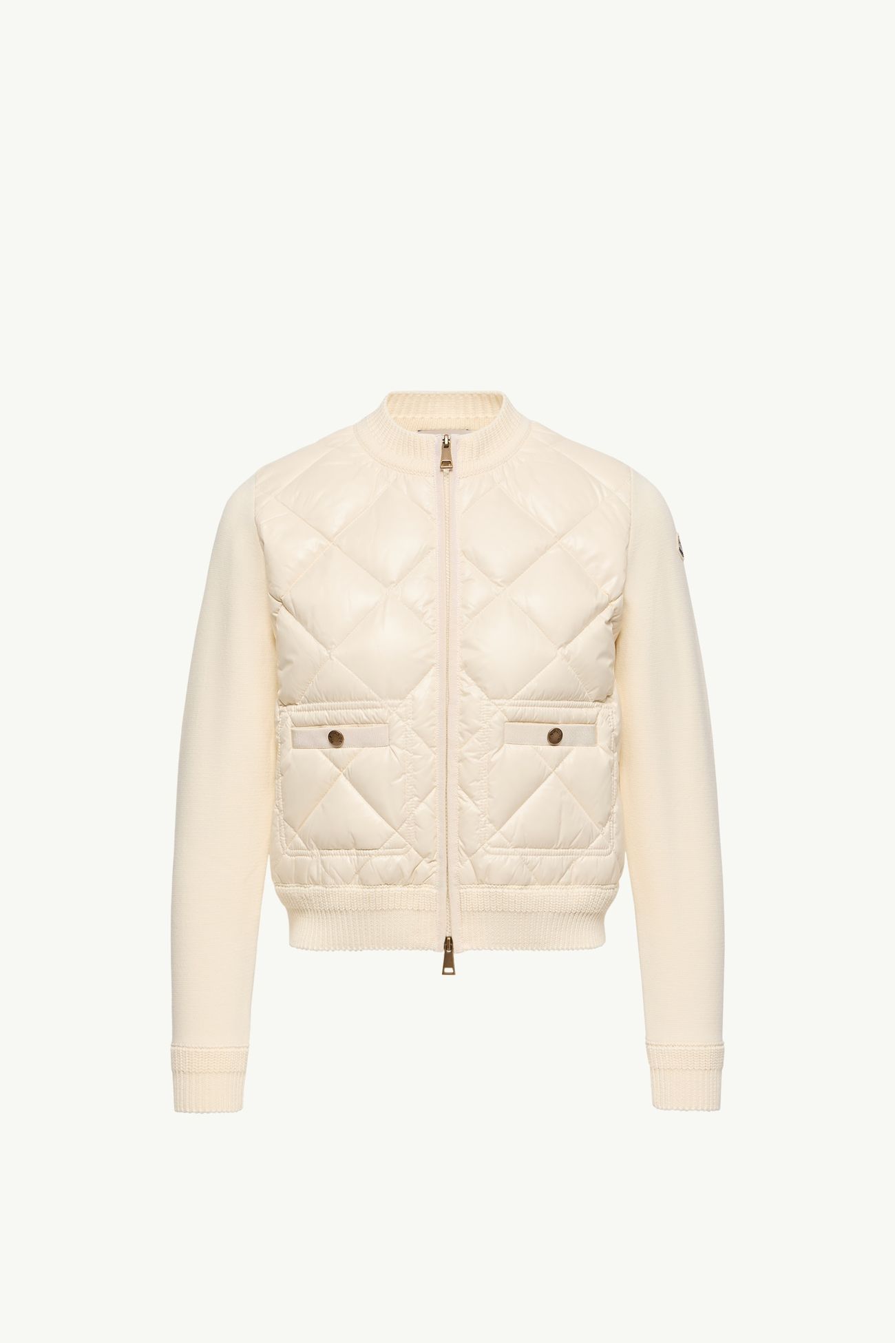Cotton Padded Cardigan Women White Moncler 2