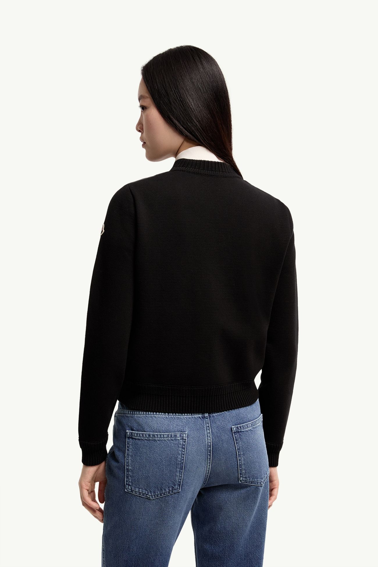 Cardigan imbottito in cotone Donna Nero Moncler 4