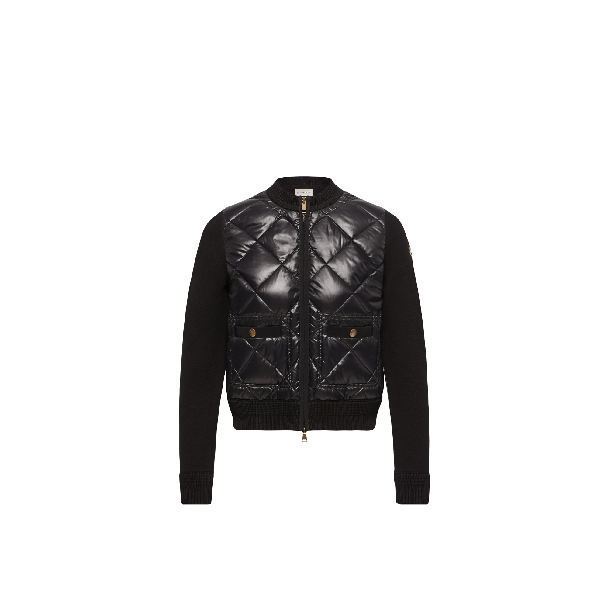Moncler   Cotton Padded Cardigan for Women in Black, Size: Xs