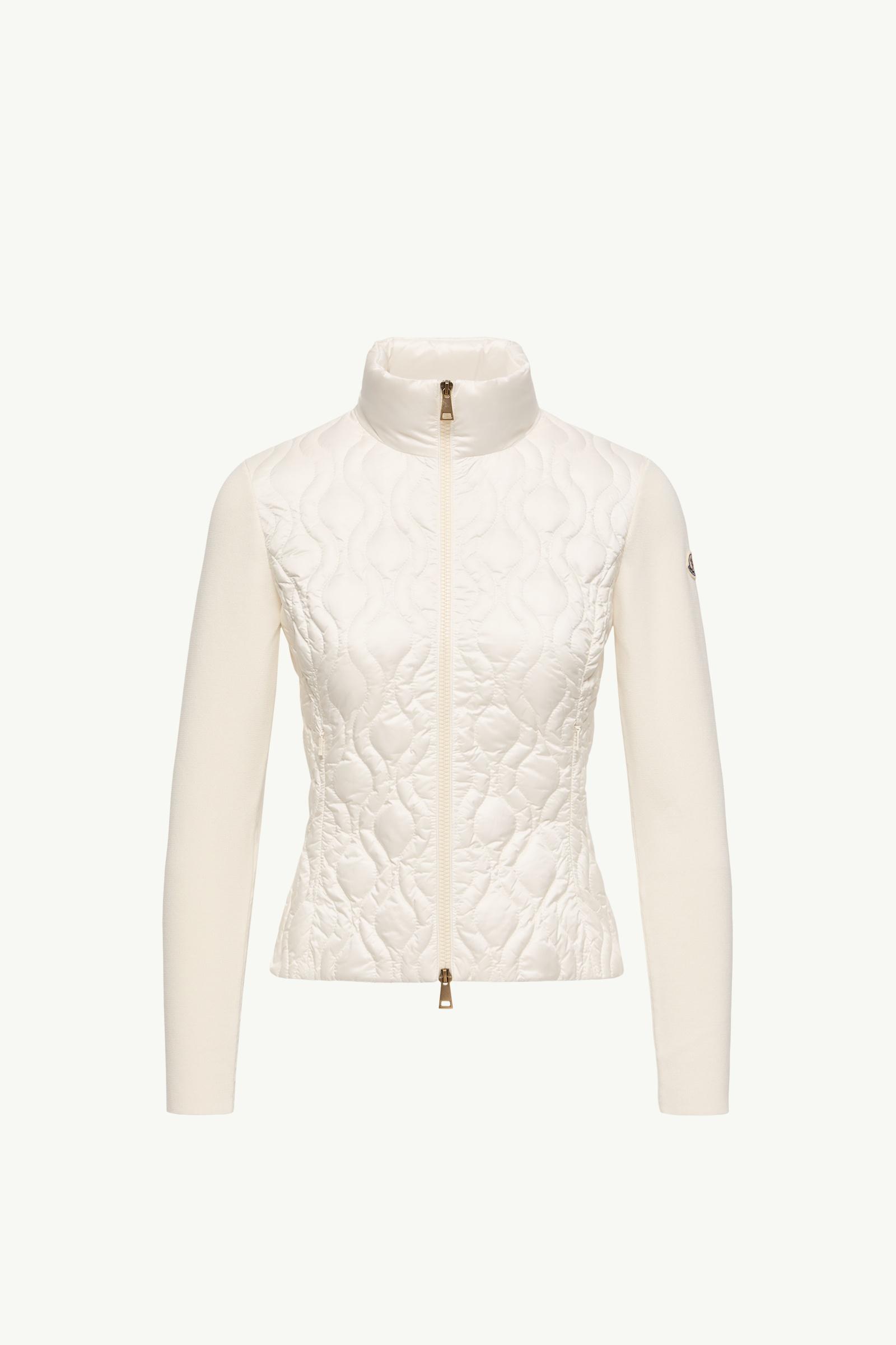 Cotton Padded Zip-Up Cardigan Women White Moncler, 1 of 0