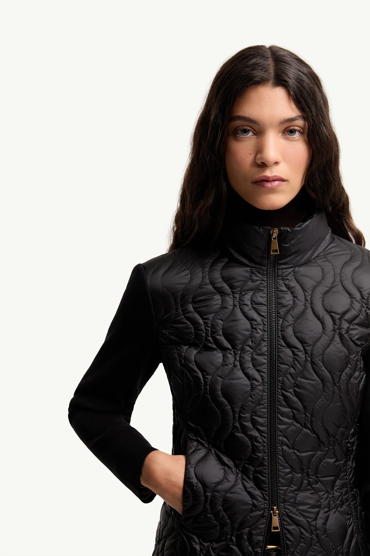 女士棉质加衬拉链开衫 女士 黑色 Moncler 5