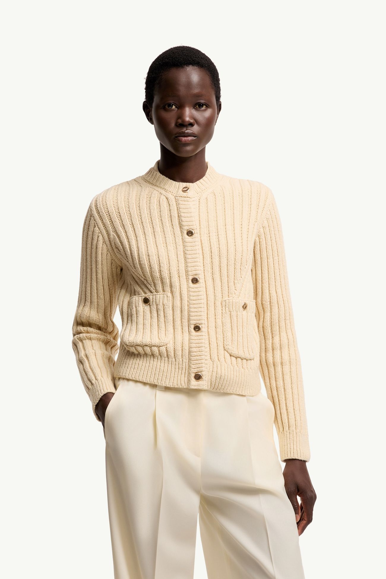 女士棉质加衬开衫 女士 浅米色 Moncler 3