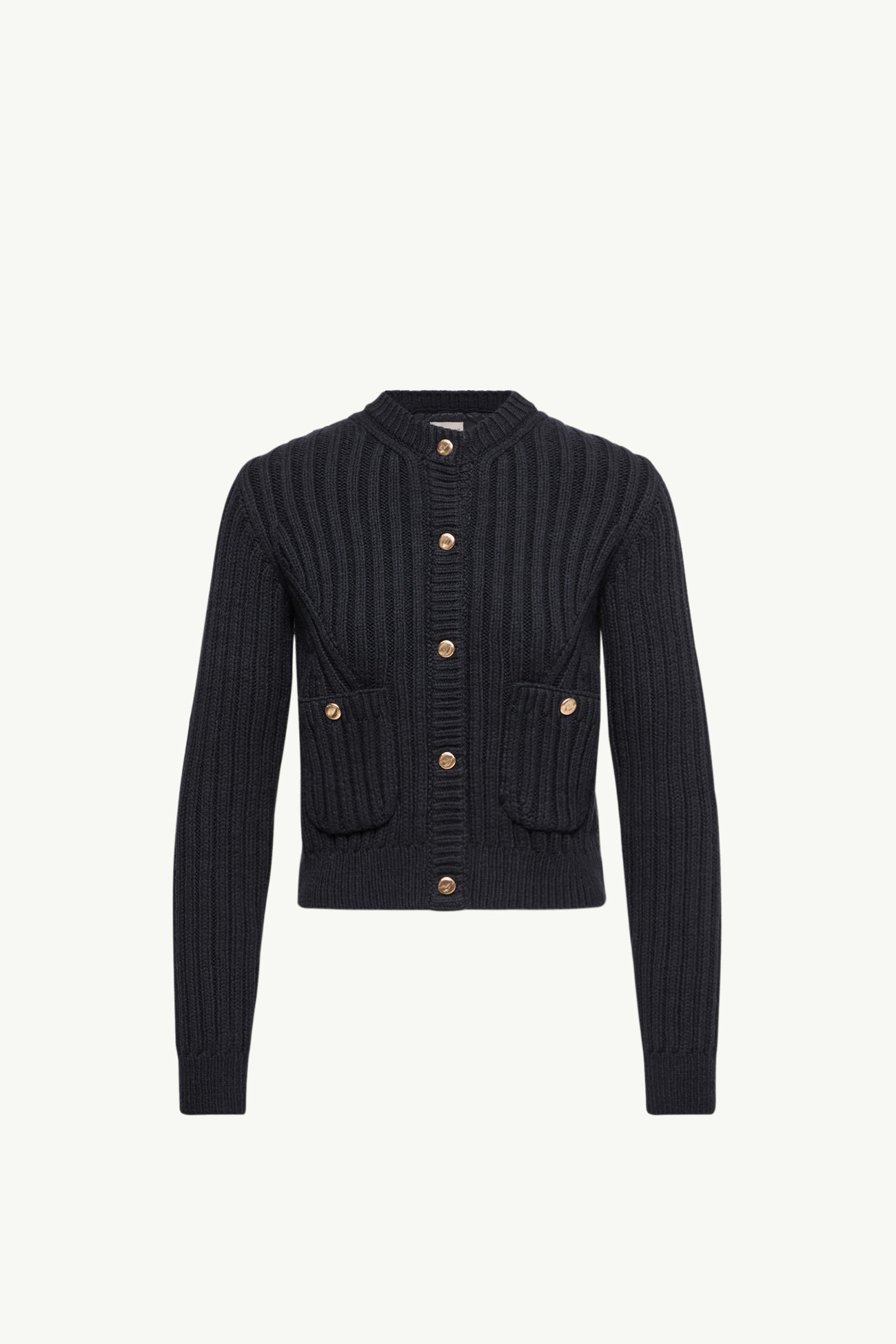 Cardigan matelassé en coton Femmes Bleu foncé Moncler 2