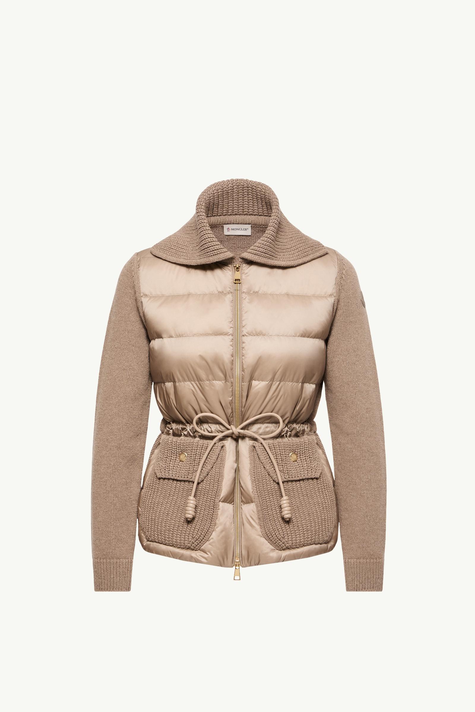 Wool & Cashmere Blend Padded Zip-Up Cardigan Women Beige Moncler, 1 of 0
