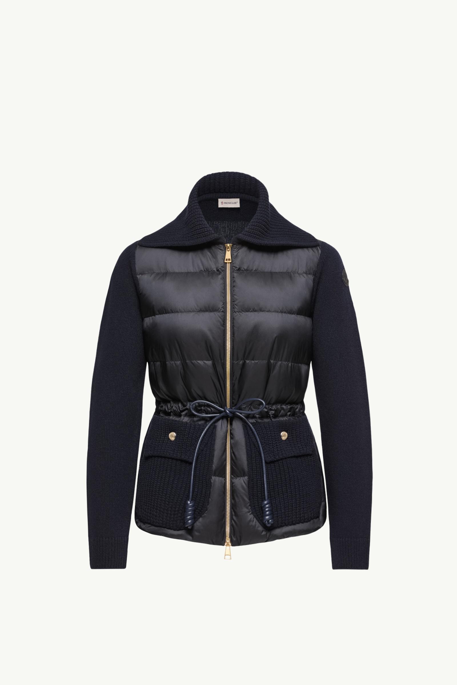 Wool & Cashmere Blend Padded Zip-Up Cardigan Women Dark Blue Moncler, 1 of 0