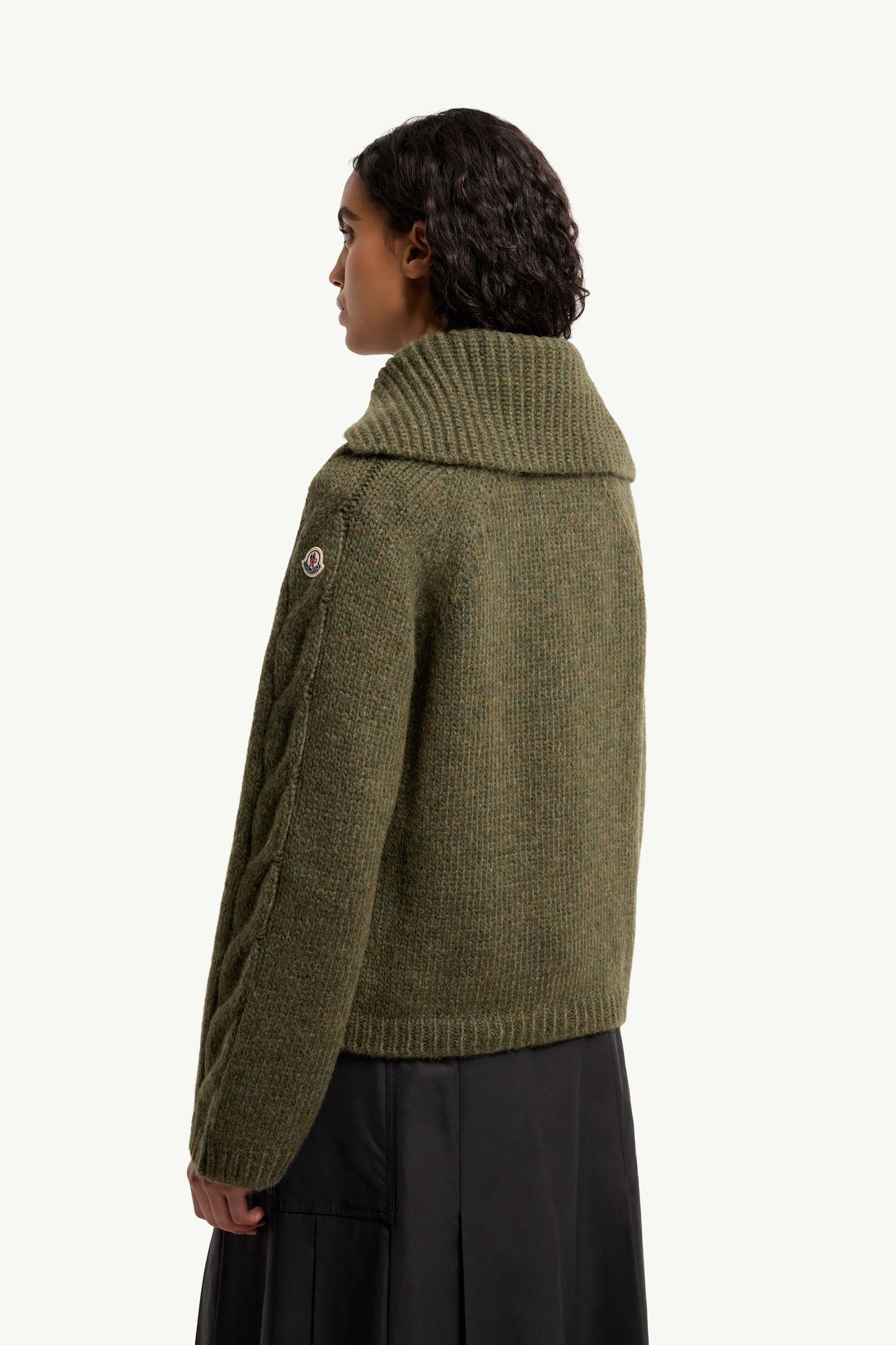 알파카 혼방 카디건 여성 다크 그린 Moncler 4
