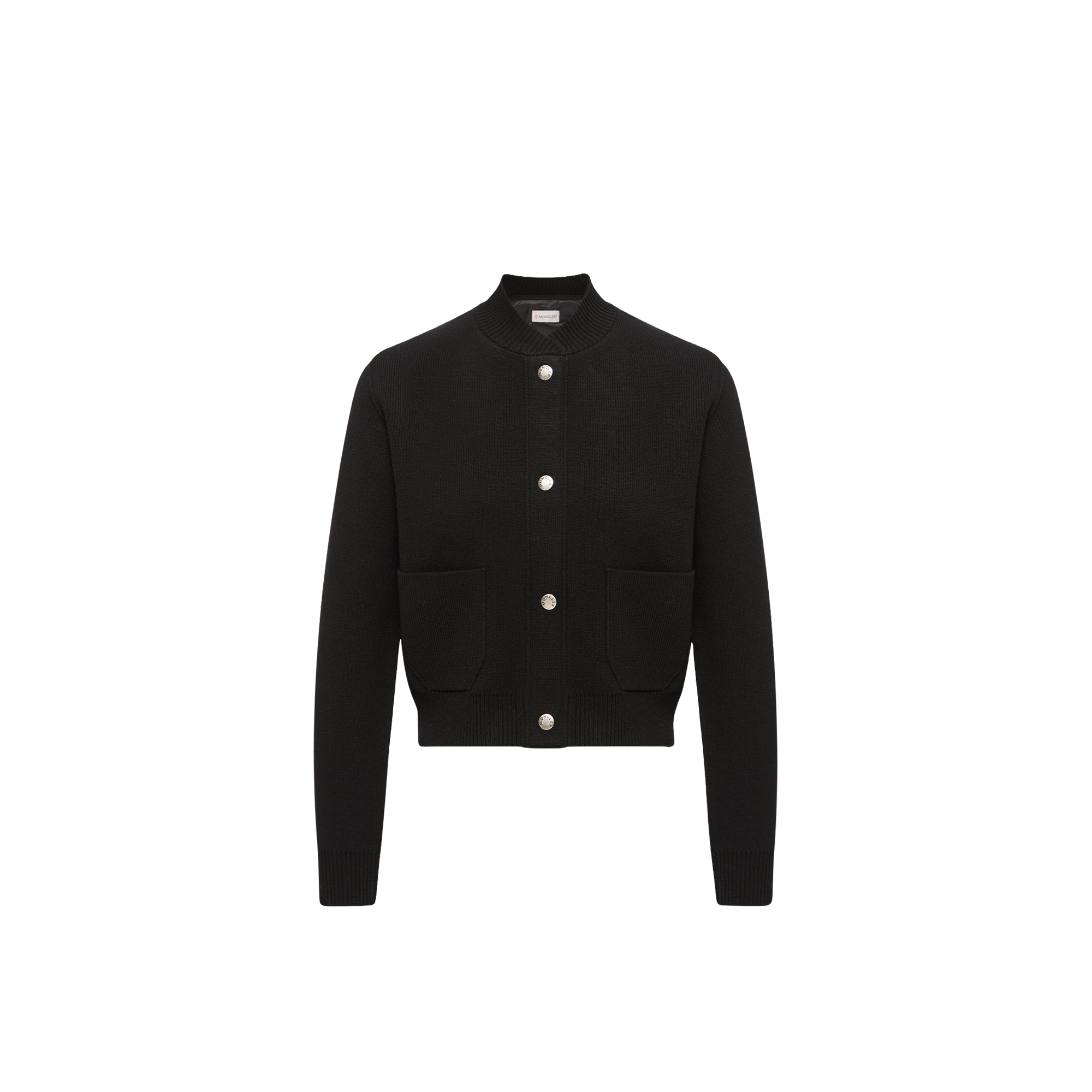 Moncler Wool & Cashmere Cardigan - Female - Cardigans - Black - M - Knitwear - Image 2