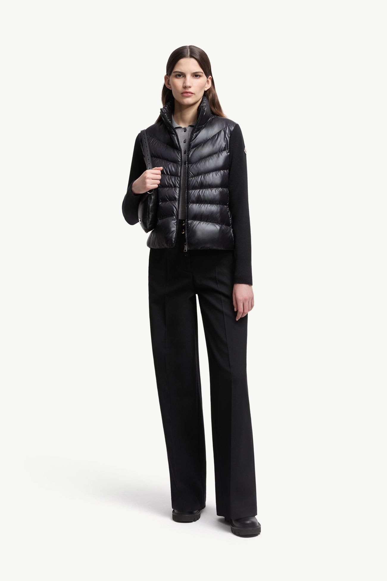 MONCLER モンクレール ニットパーカーカーディガン ブラック×カモフラ 