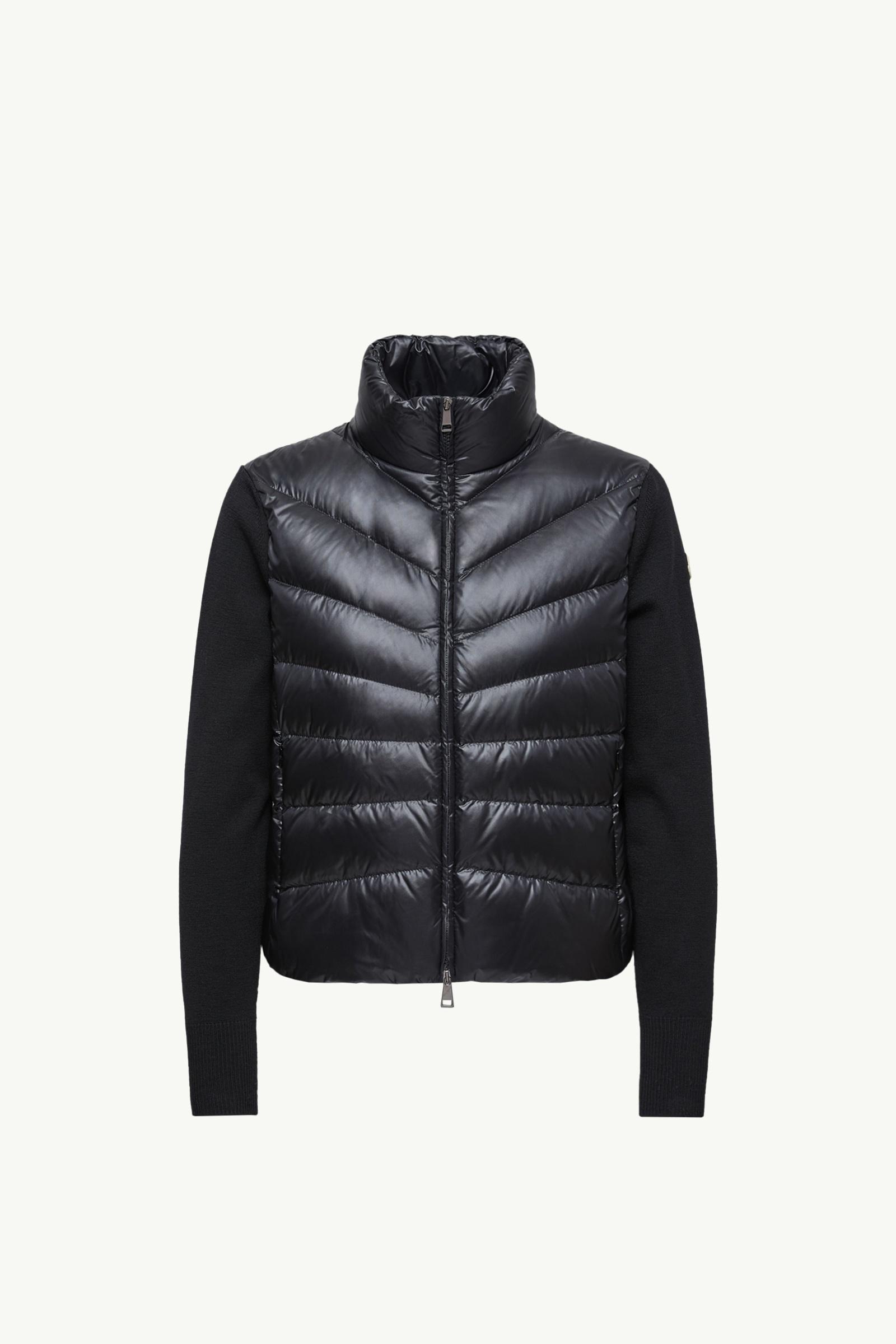 Padded Wool Zip-Up Cardigan Women Black Moncler, 1 of 0