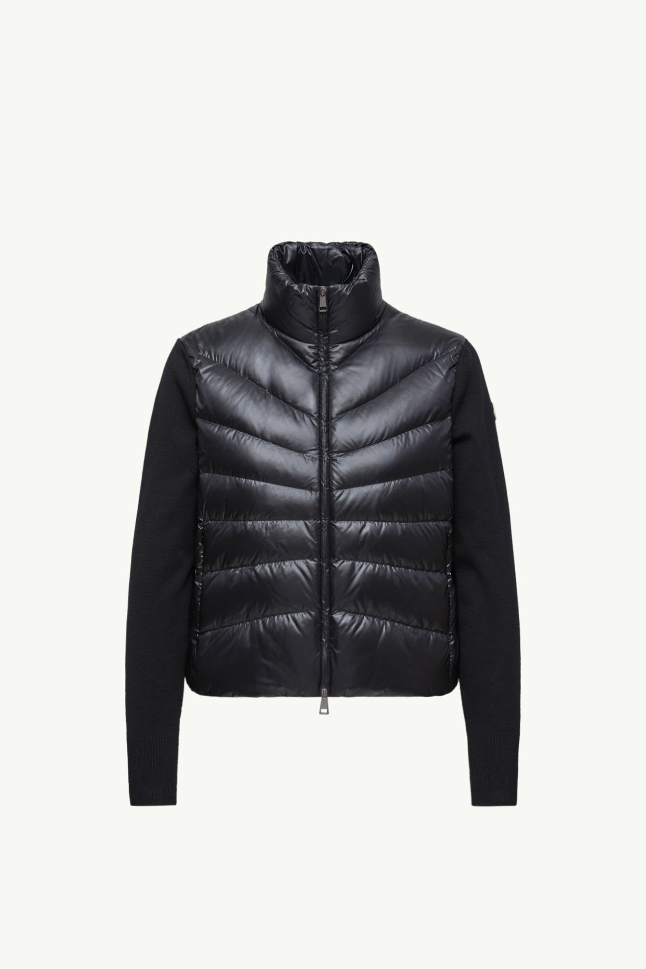 Cardigan imbottito in lana con zip Donna Nero Moncler 2