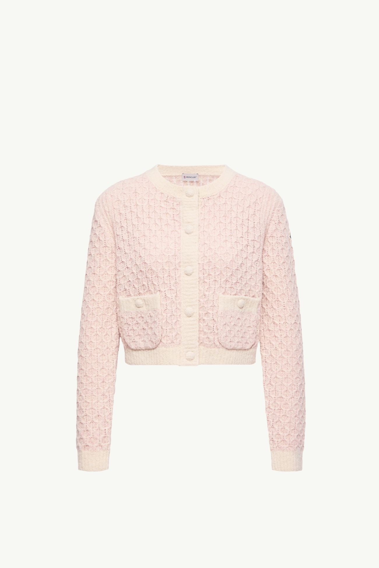 Wool Blend Cardigan Women Light Pink Moncler 2