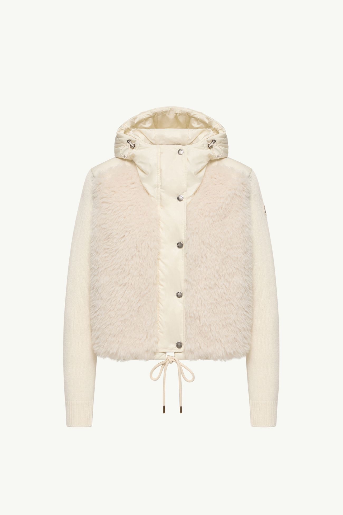 女士羊毛和山羊绒混纺加衬拉链开衫 女士 白色 Moncler 2