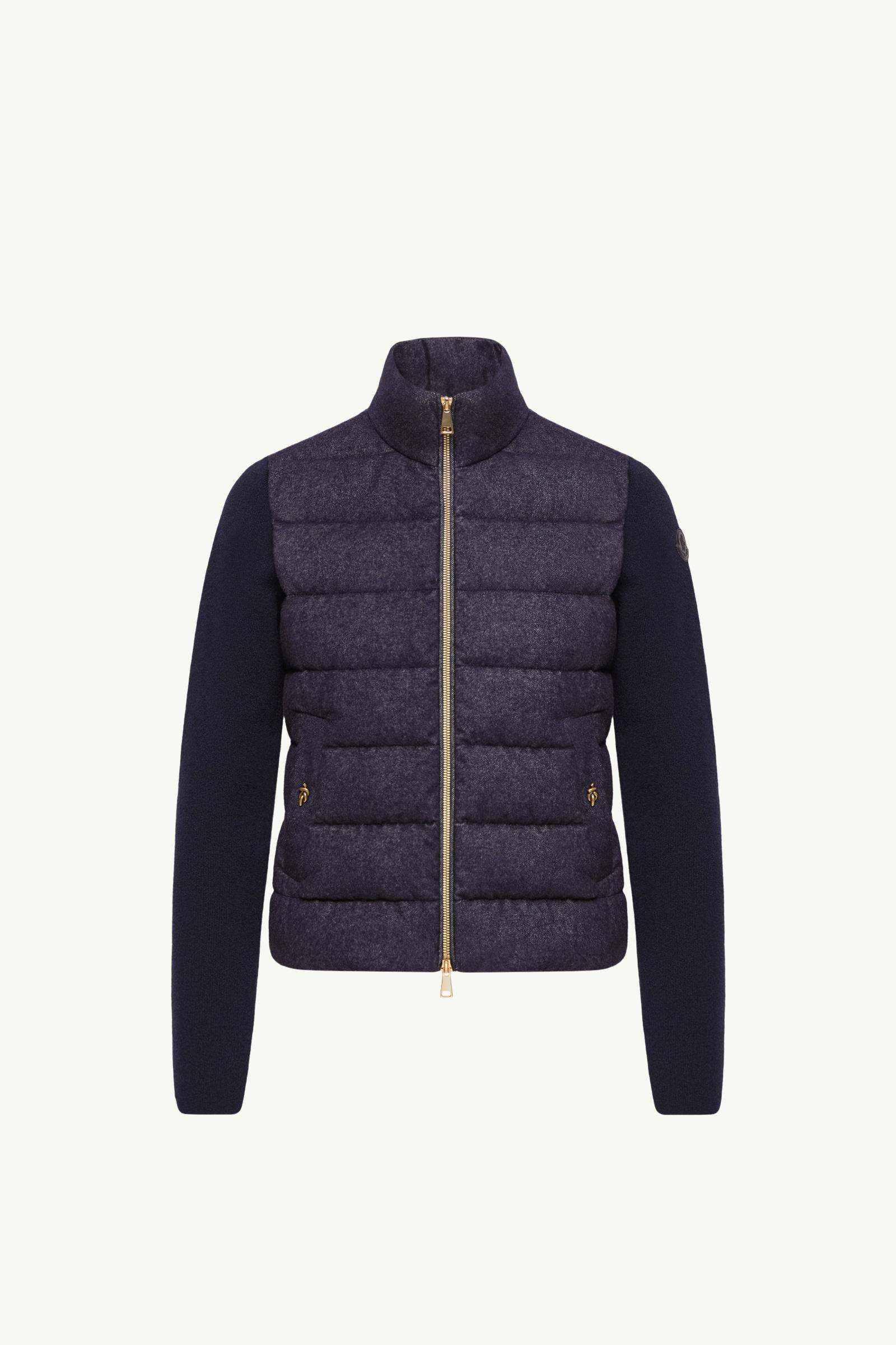 Wool & Cashmere Padded Zip-Up Cardigan Women Navy Blue Moncler, 1 of 0