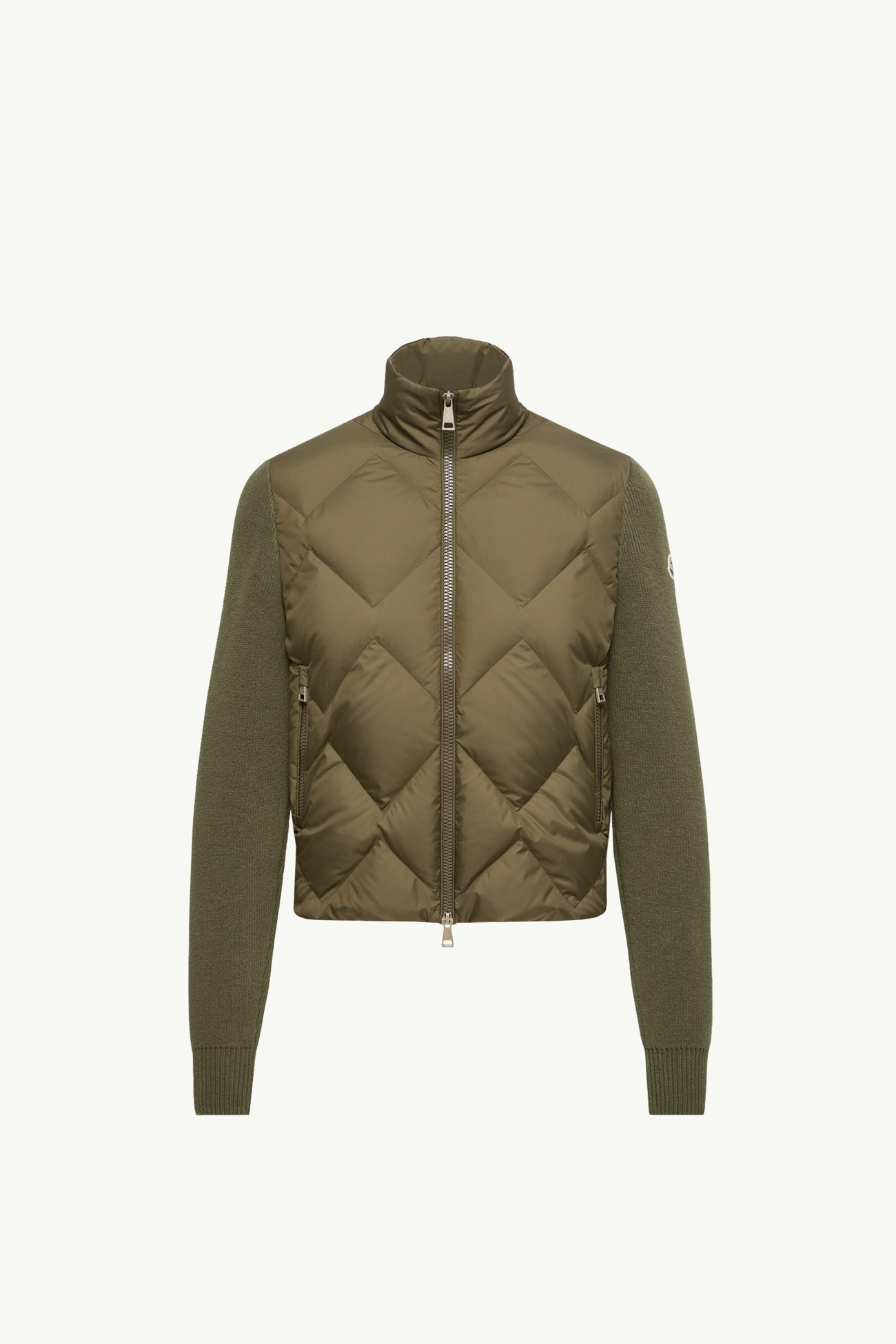 女士羊毛和山羊绒加衬拉链开衫 女士 橄榄绿 Moncler 2