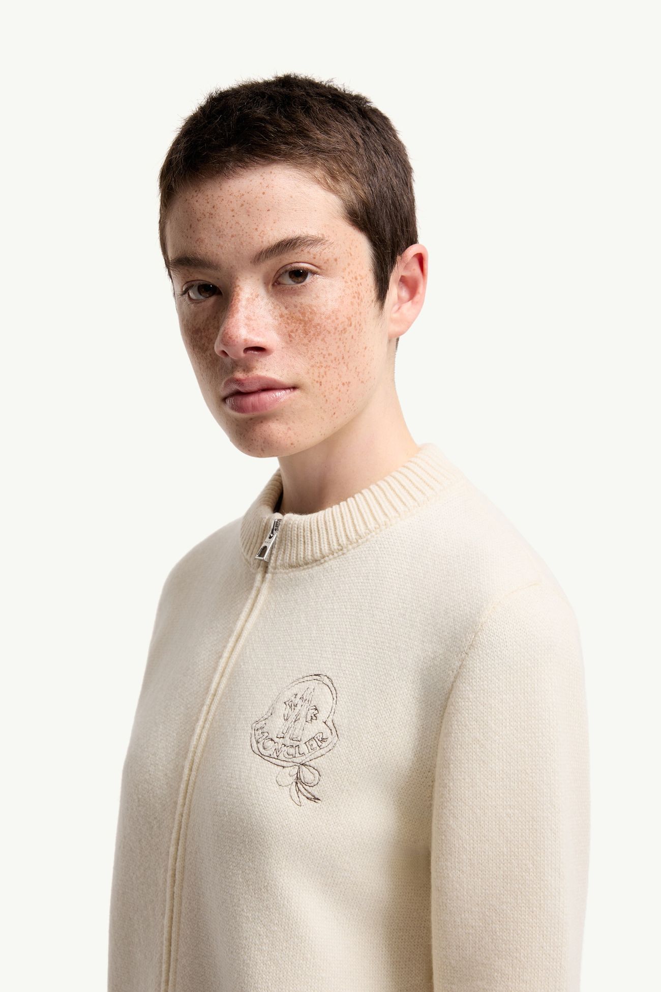 Cárdigan de mezcla de lana y cachemira Mujer Blanco Moncler 1