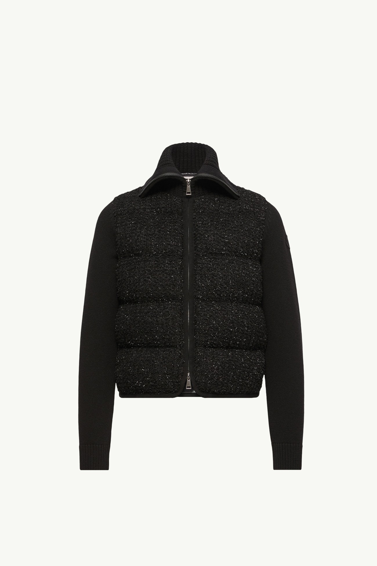 Wool & Cashmere Blend Down Cardigan Women Black Moncler 2