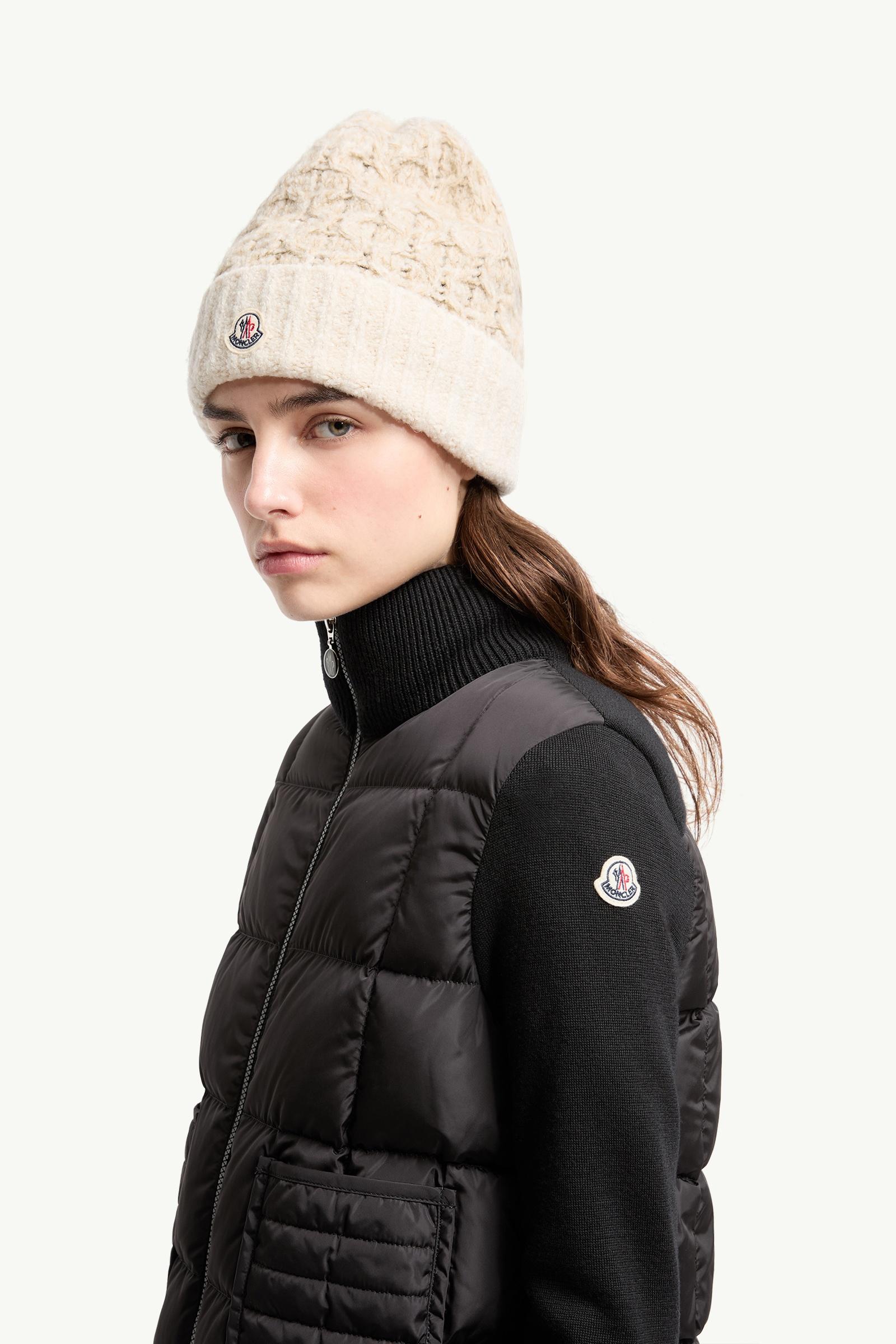Black Square-Quilted Padded Wool Zip-Up Cardigan - Sweaters