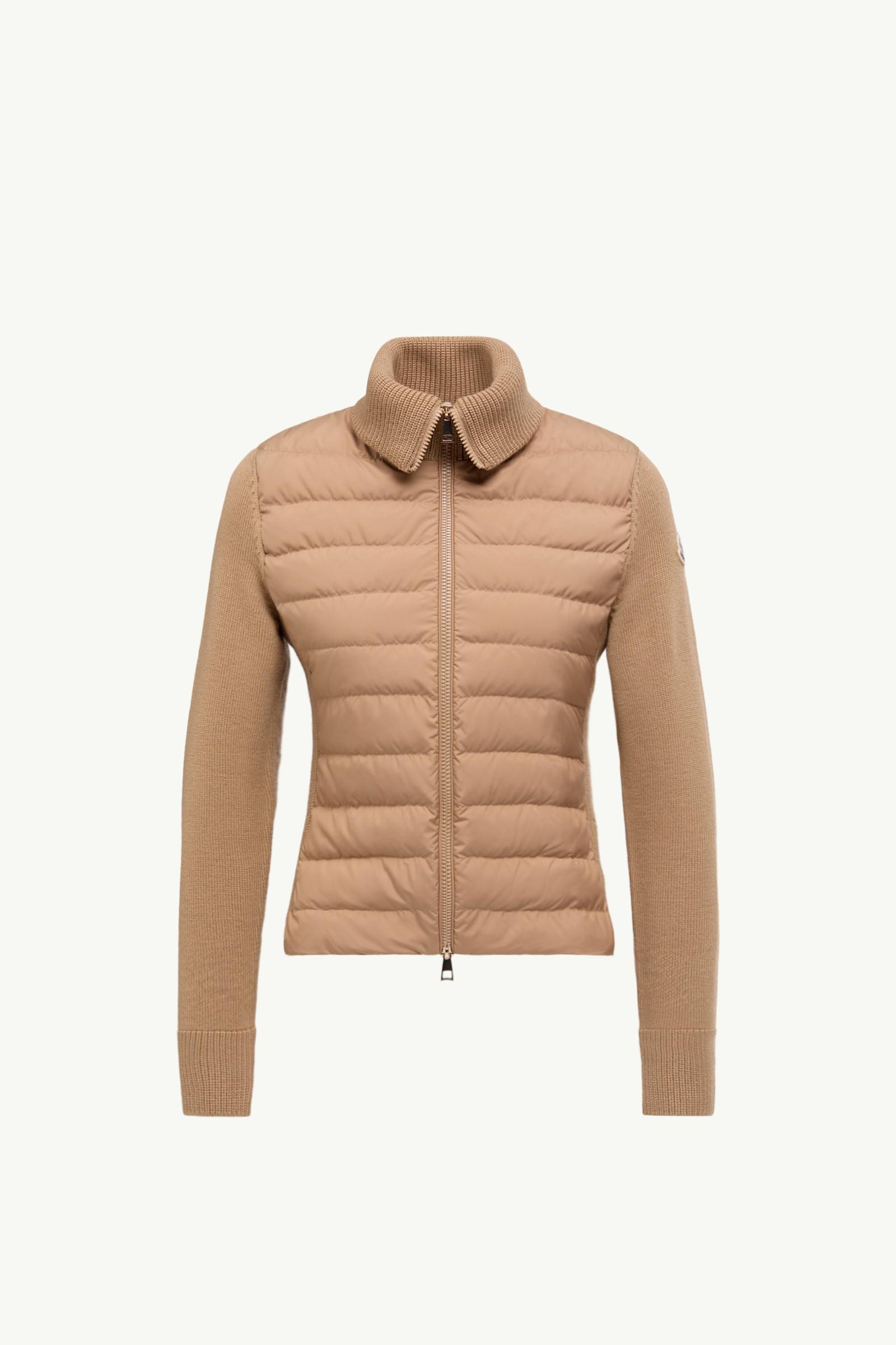 Padded Zip-Up Wool Cardigan Women Beige Moncler, 1 of 0