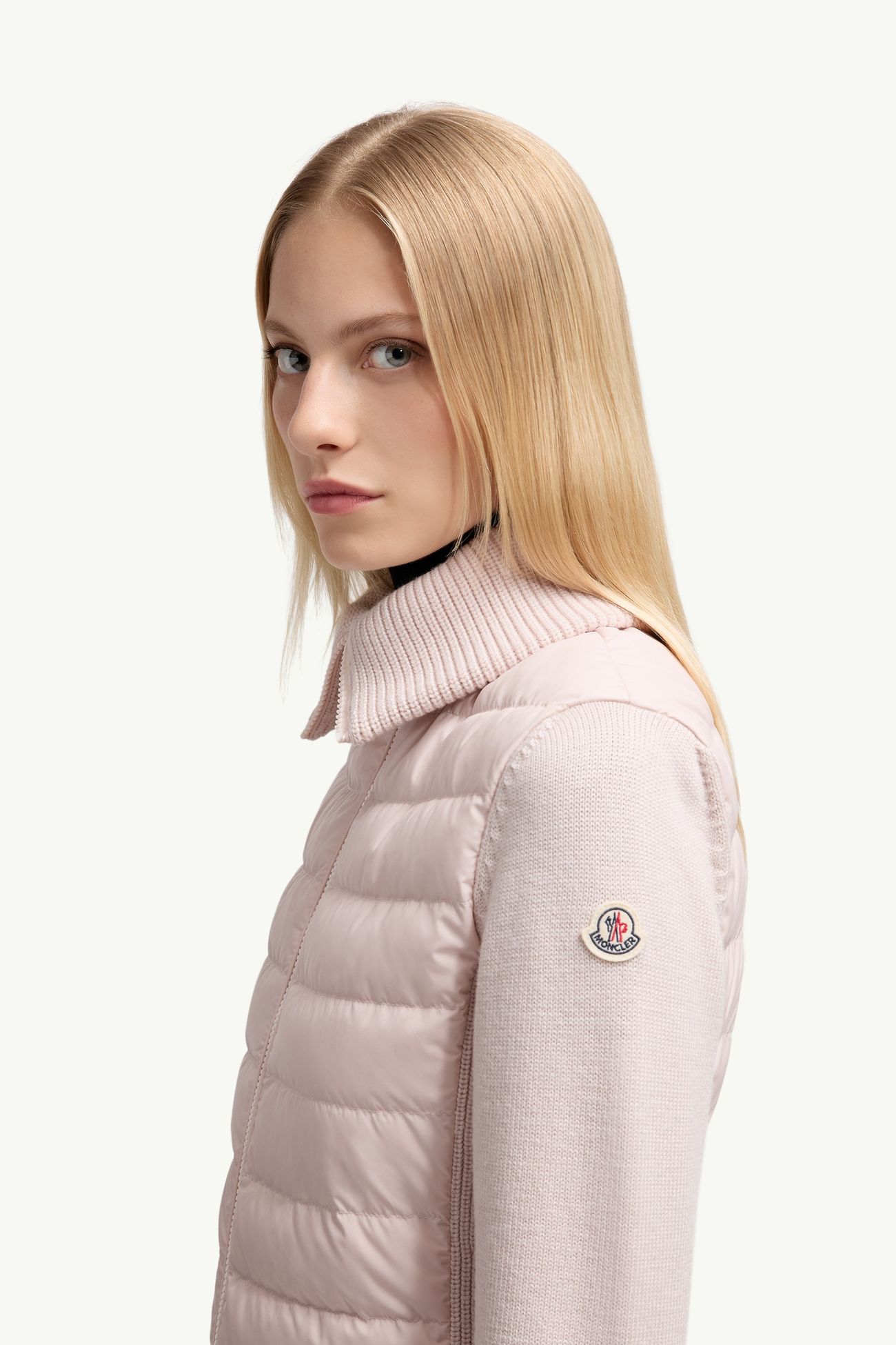 女士加衬拉链羊毛开衫 女士 粉红色 Moncler 1