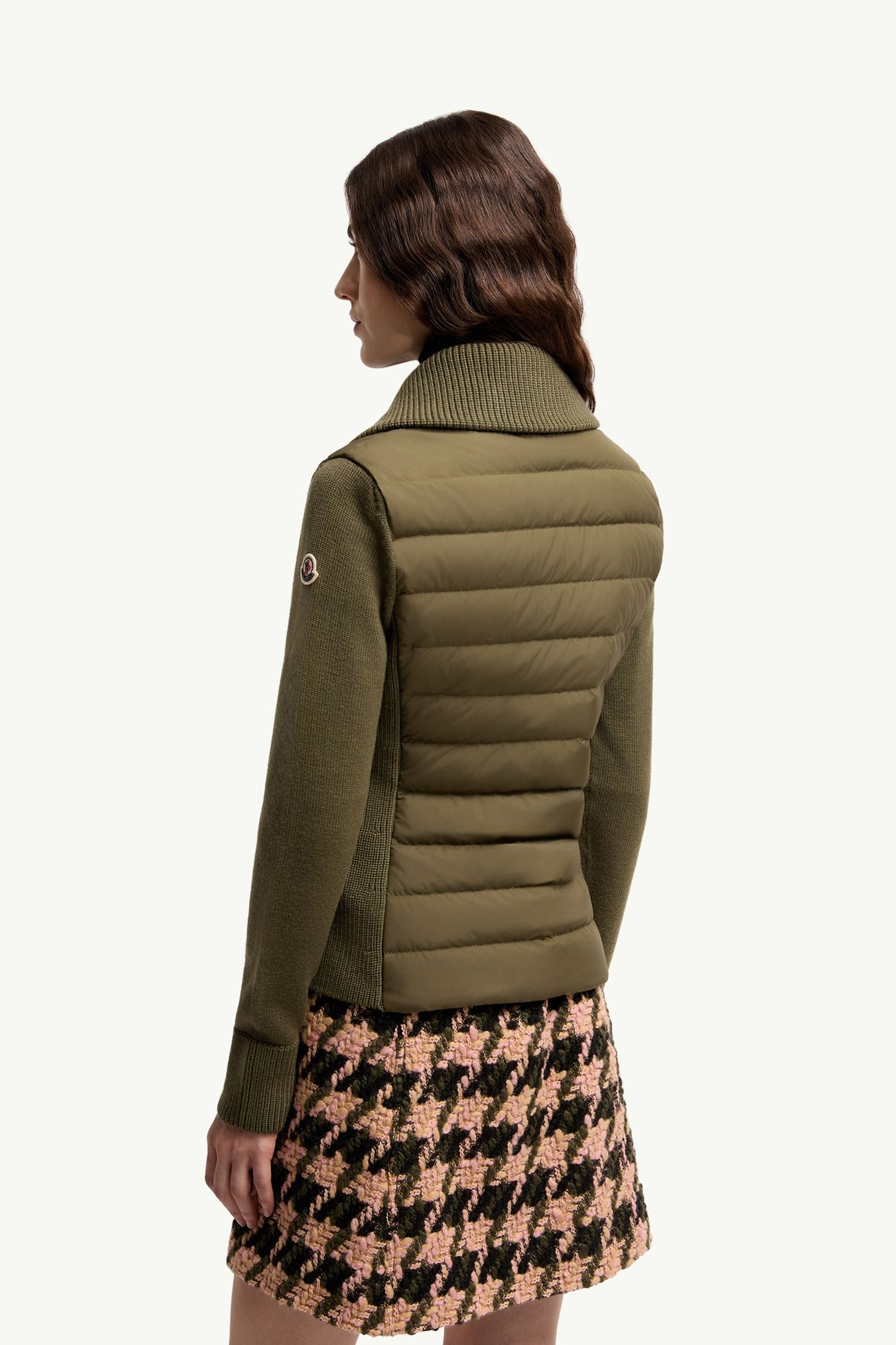 女士加衬拉链羊毛开衫 女士 深绿色 Moncler 4